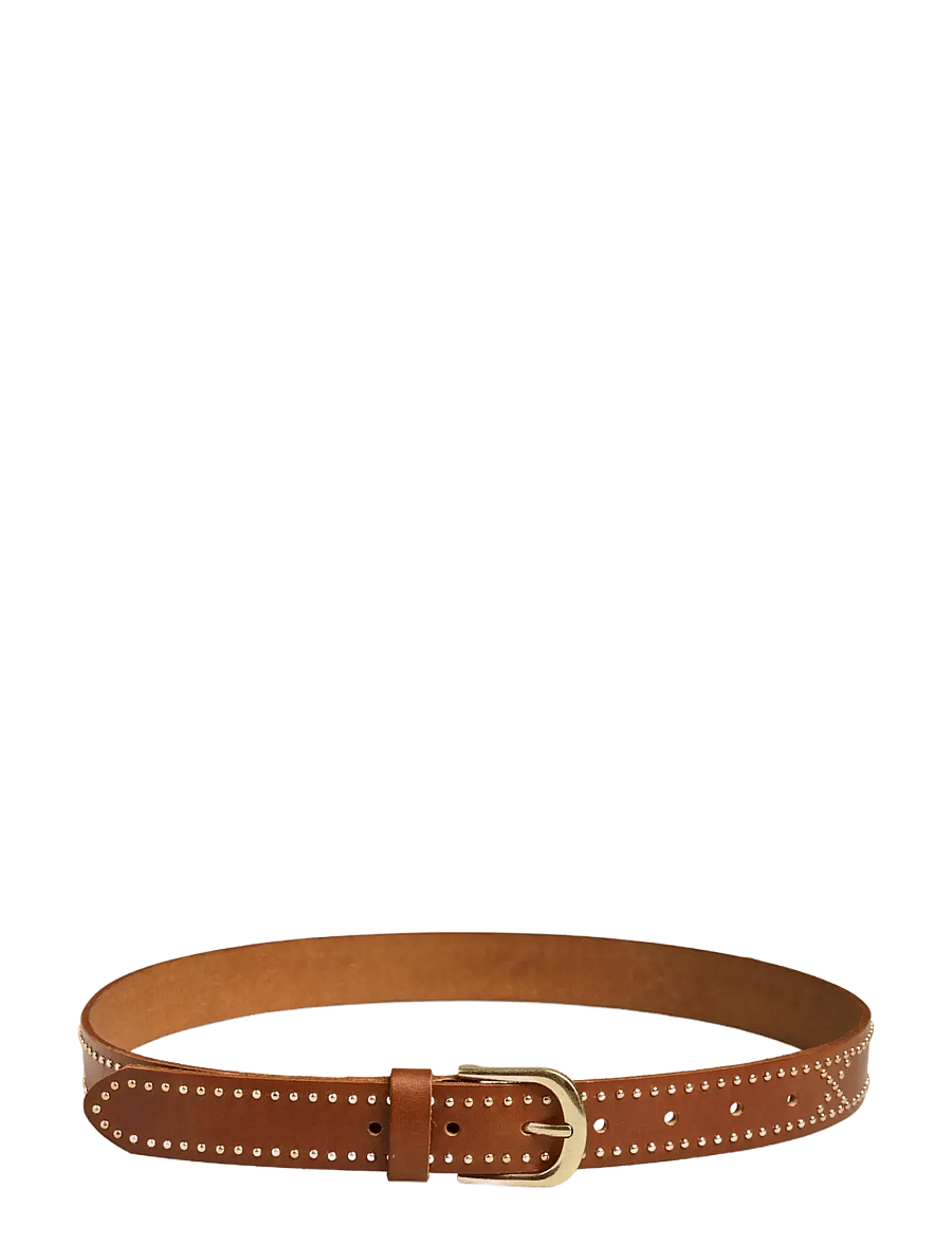 Pieces - PCJUNE LEATHER JEANS BELT FC - nahkavyöt - cognac - 0