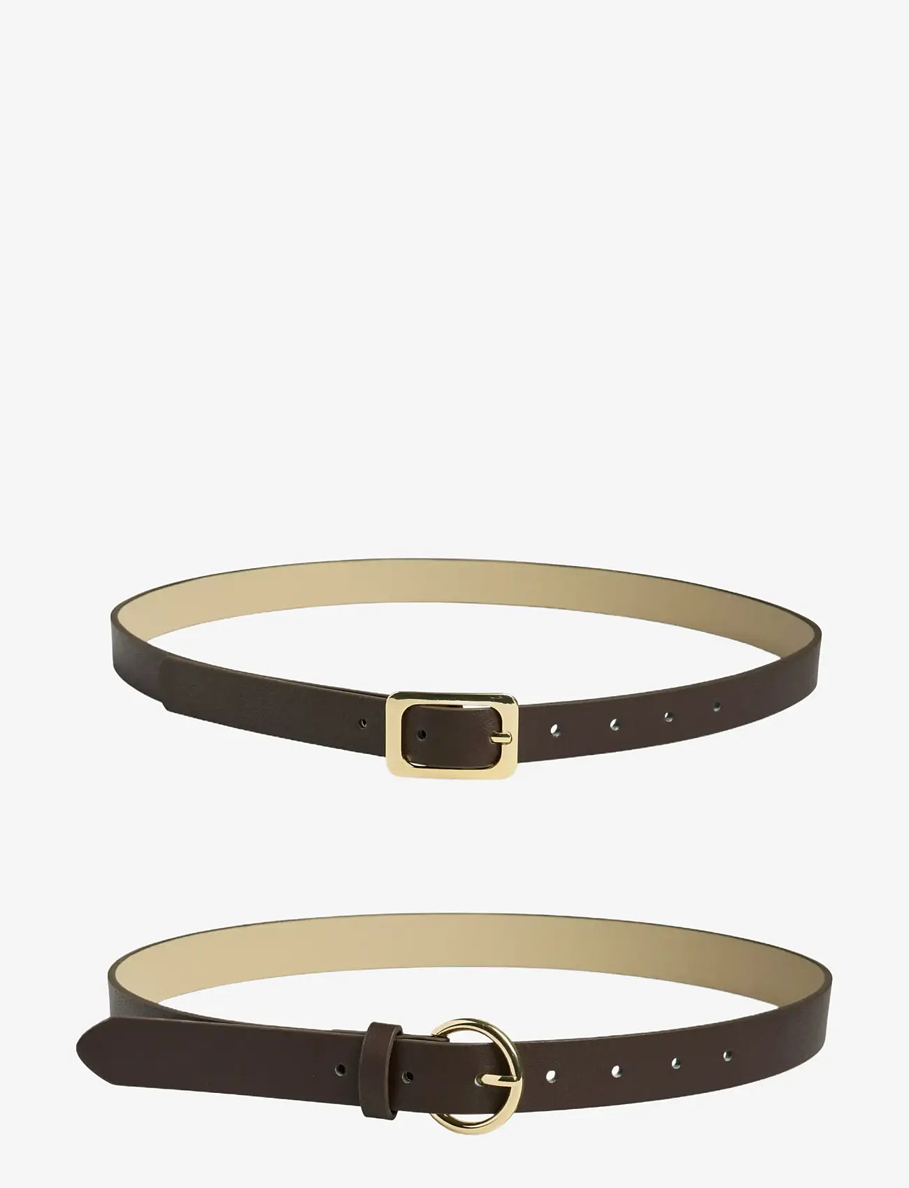 Pieces - PCJILANE 2-PACK JEANS BELT - taljevööd - hot fudge - 0