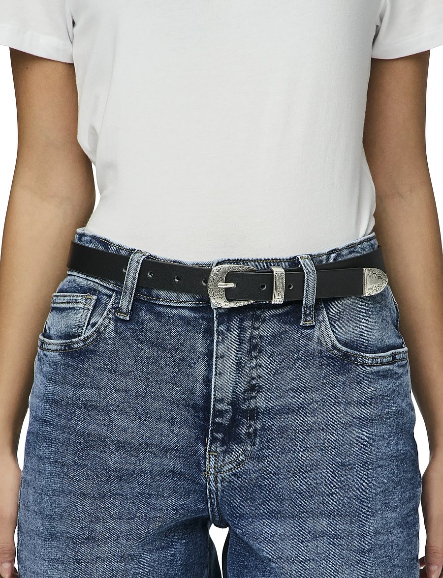 Pieces - PCJIONA WESTERN JEANS BELT BUNDLE PWP - freizeitgürtel - black - 1
