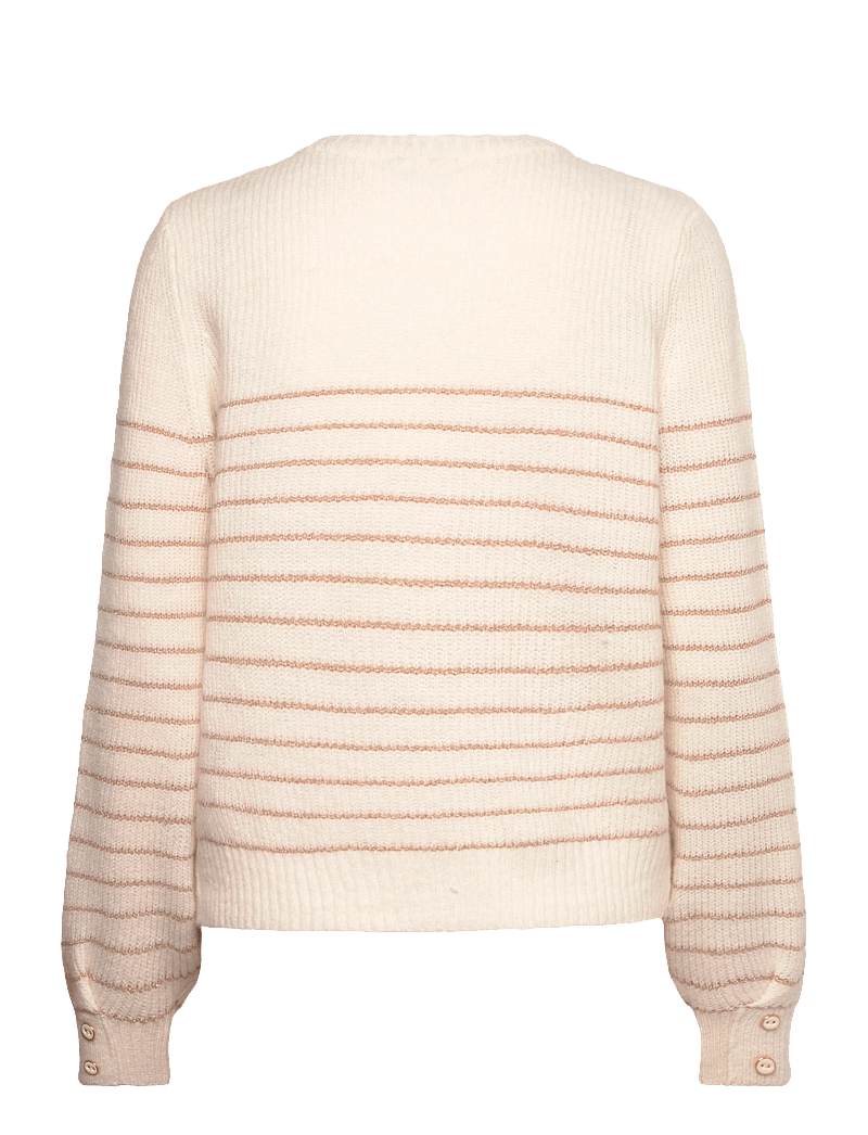 Pieces - PCJIBE LS O-NECK KNIT FC - jumpers - cloud dancer - 1