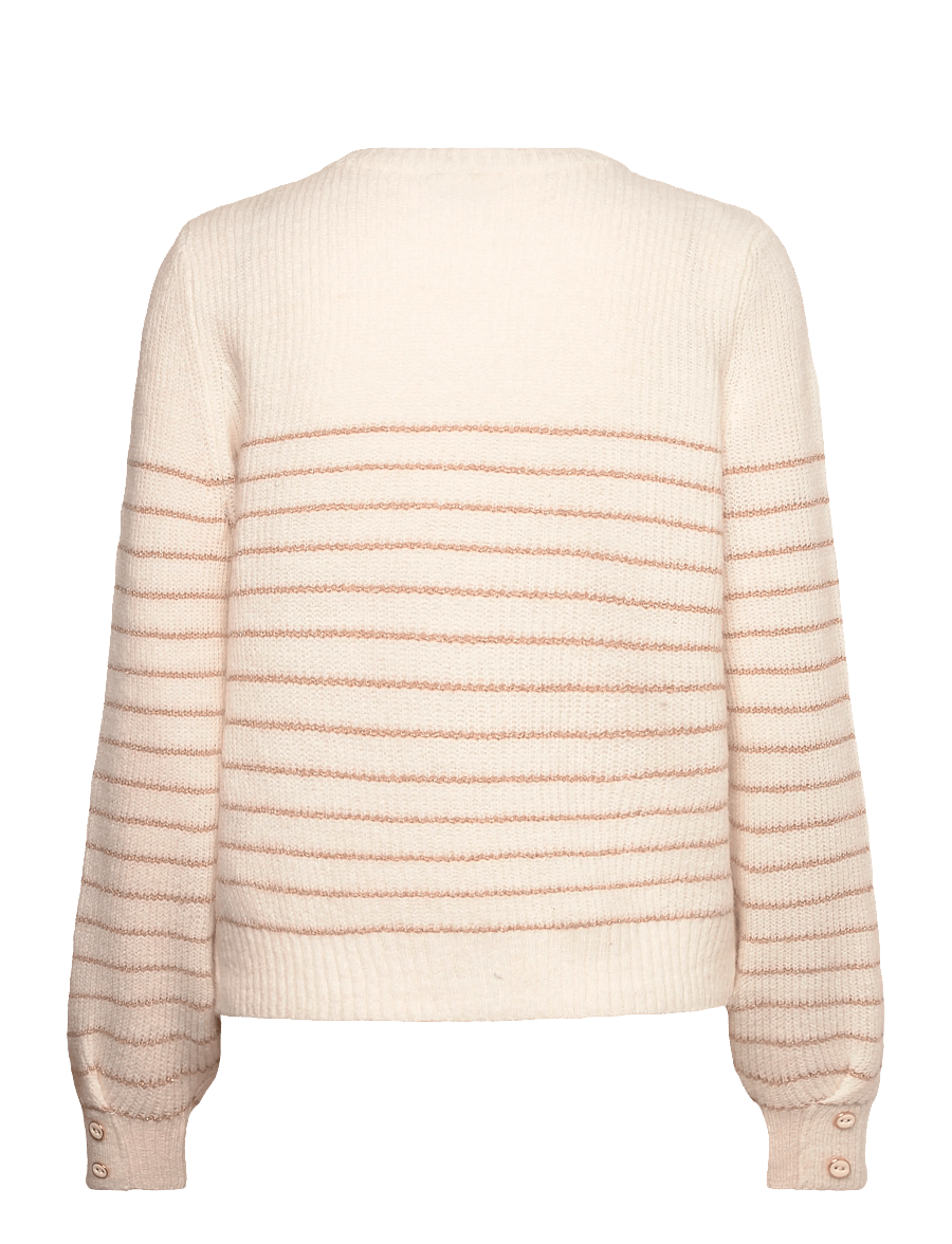 Pieces - PCJIBE LS O-NECK KNIT FC - pulls - cloud dancer - 1