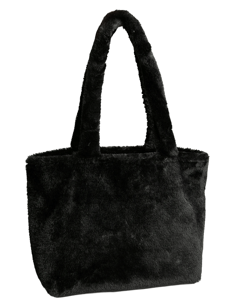 Pieces - PCJANICE FUR SHOPPER - shoppers - black - 0