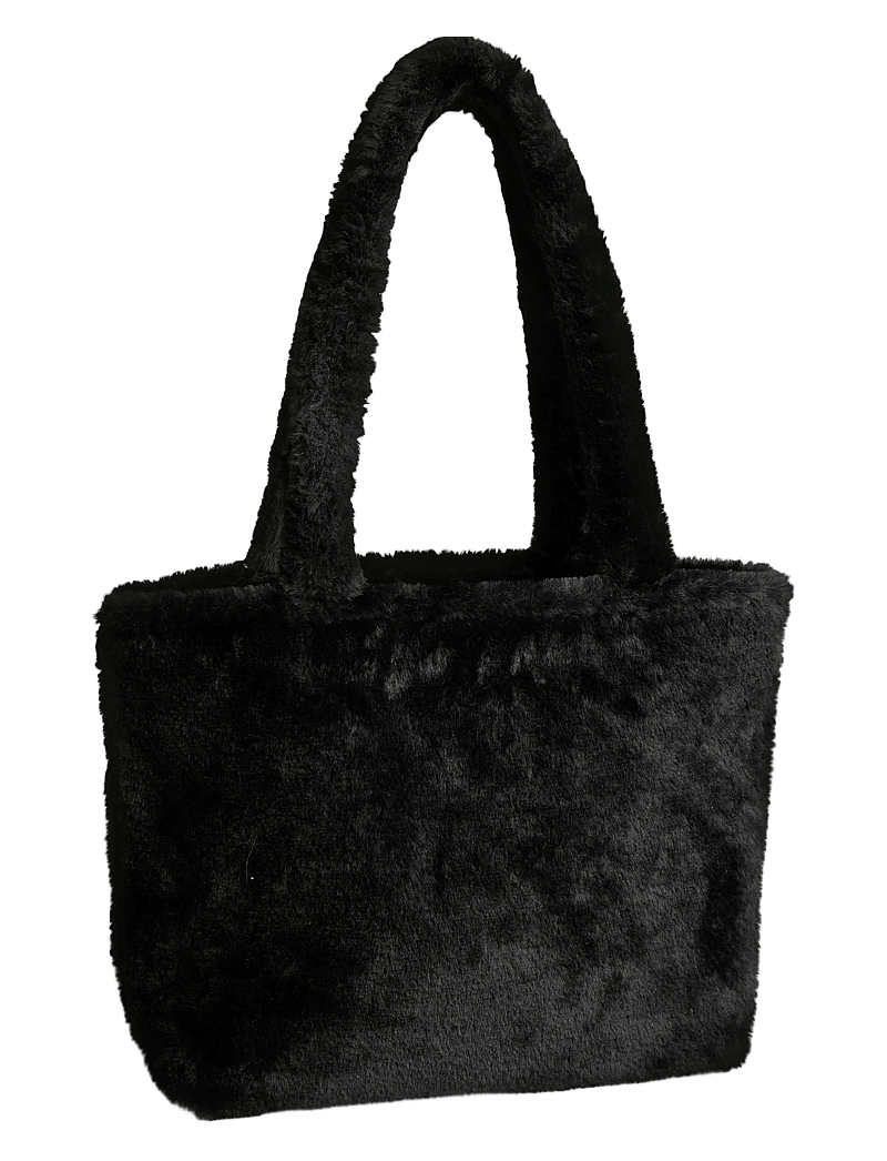 Pieces - PCJANICE FUR SHOPPER - shoppers - black - 1