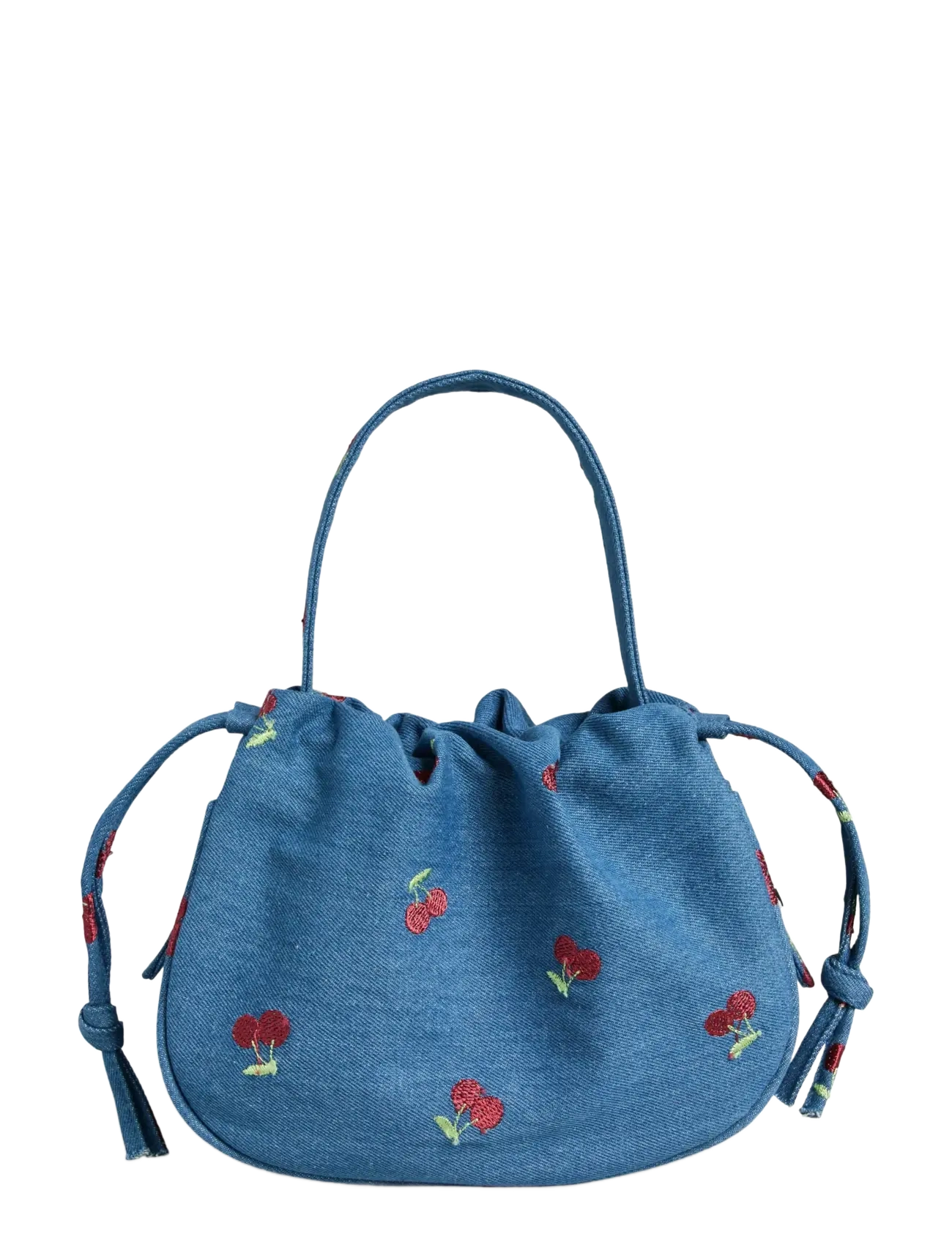 Pieces PCBALLOON DENIM CHERRY BAG FSY - Handväskor - LIGHT BLUE DENIM / blue