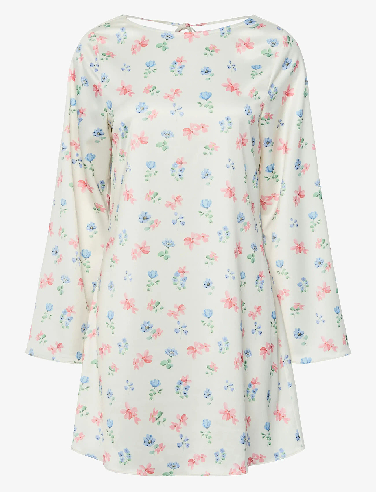 Pieces - PCMILLIE LS SHORT BOATNECK DRESS WVN D2D - sommerkjoler - cloud dancer - 0