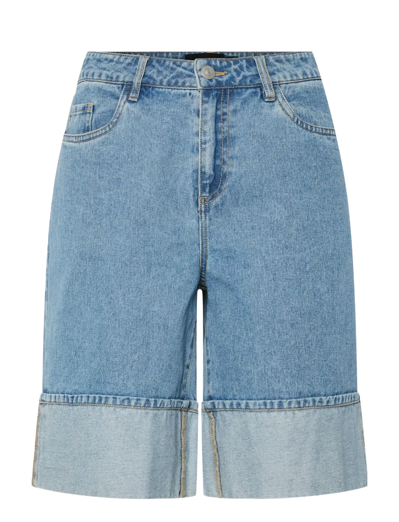 PIECES Pcmindy Mw Loose Denim Jorts D2D Blau - S - Damen
