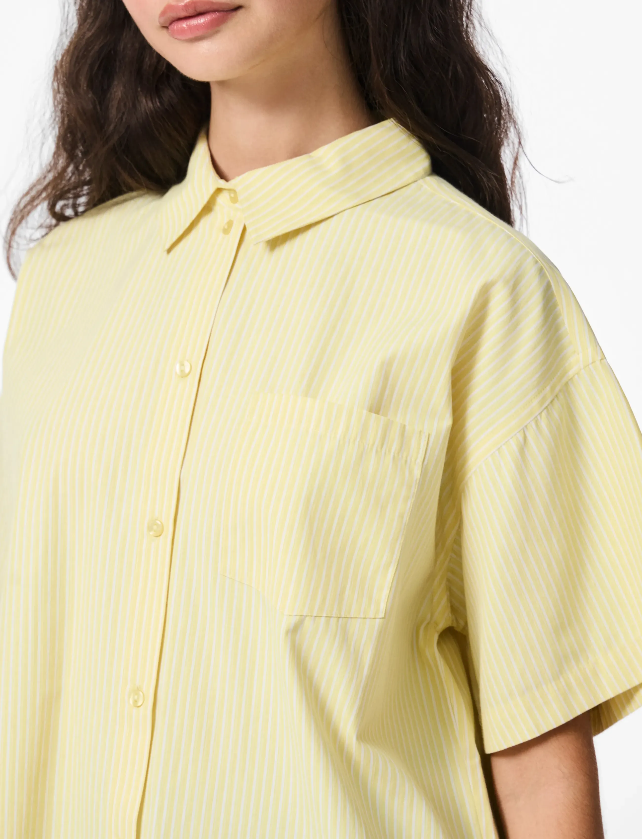 Pieces - PCFEMME SS LOOSE SHIRT WVN D2D - pale banana - 5