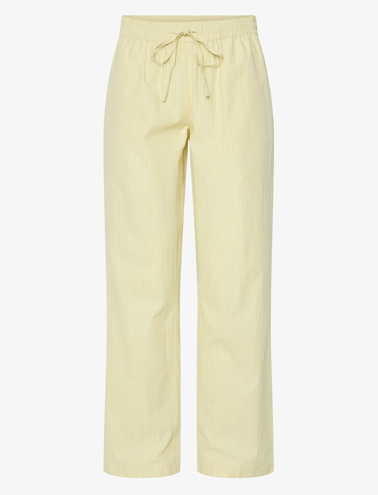 Pieces - PCFEMME HW STRAIGHT PANTS WVN D2D - straight leg hosen - pale banana - 0