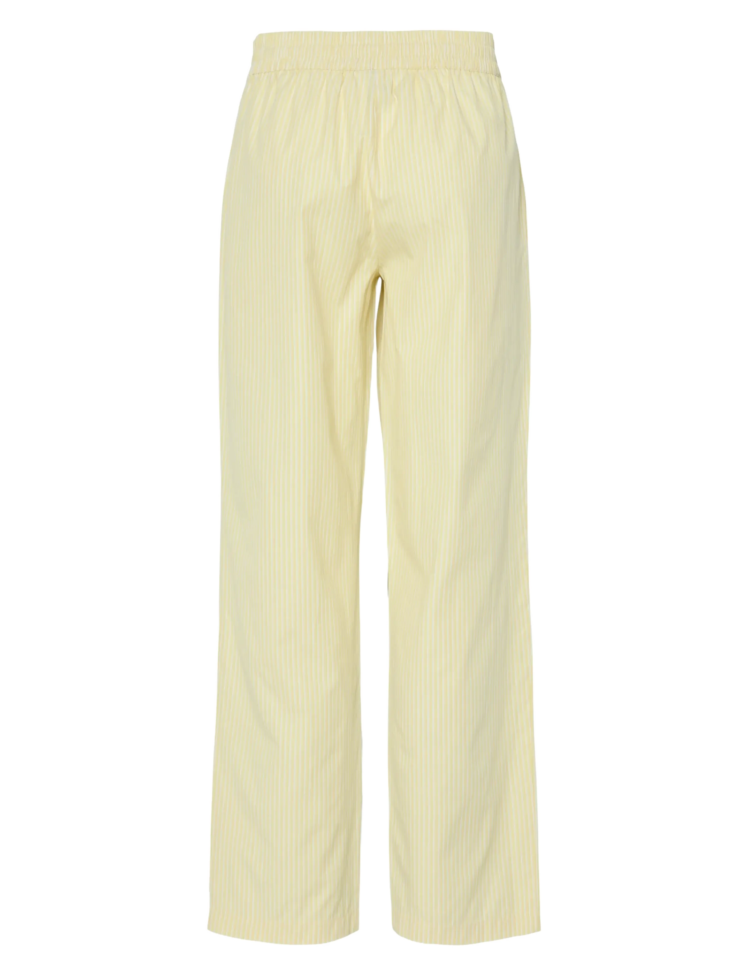 Pieces - PCFEMME HW STRAIGHT PANTS WVN D2D - pale banana - 2