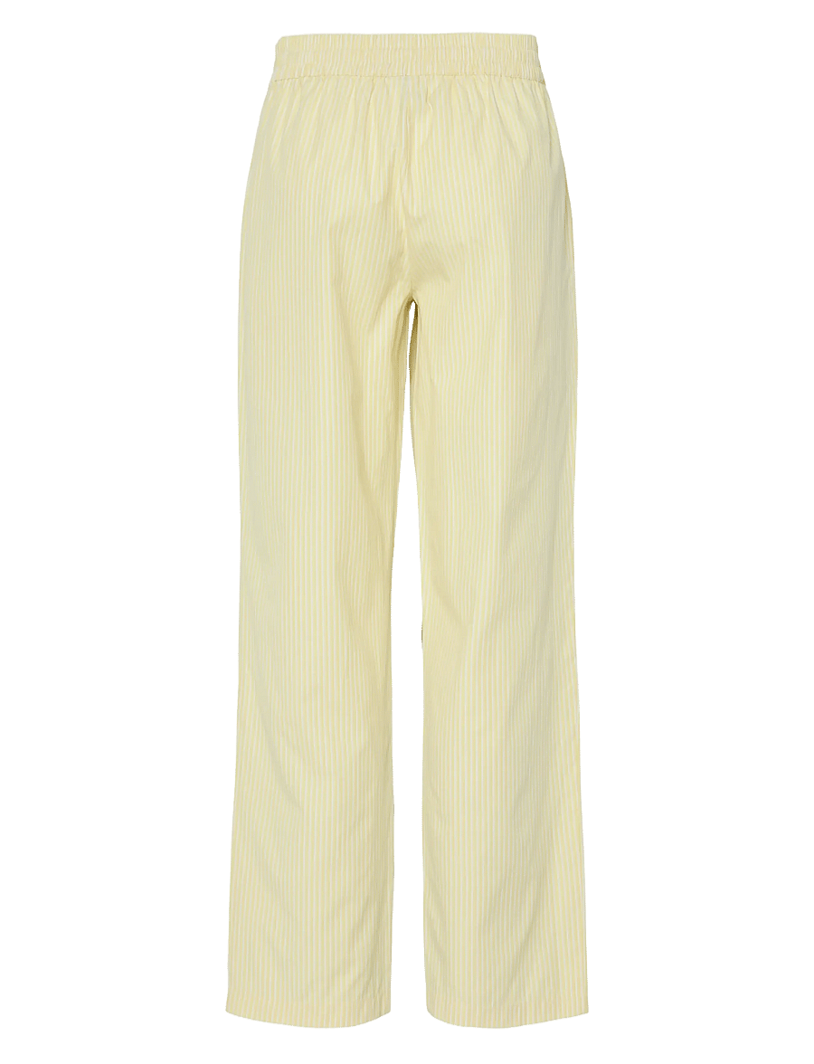Pieces - PCFEMME HW STRAIGHT PANTS WVN D2D - suorat housut - pale banana - 2