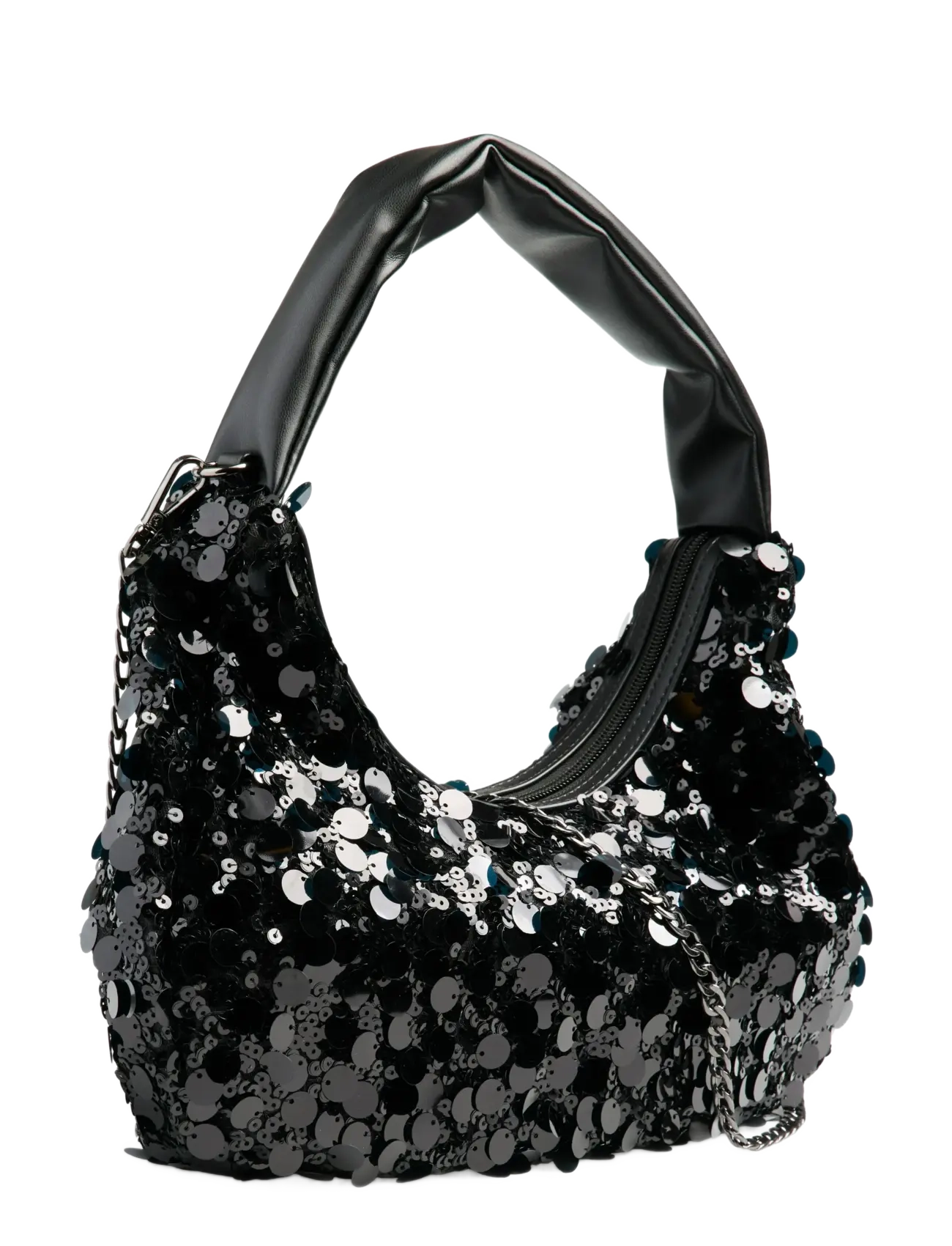 PCMADDIE SEQUINS SHOULDER BAG - BLACK