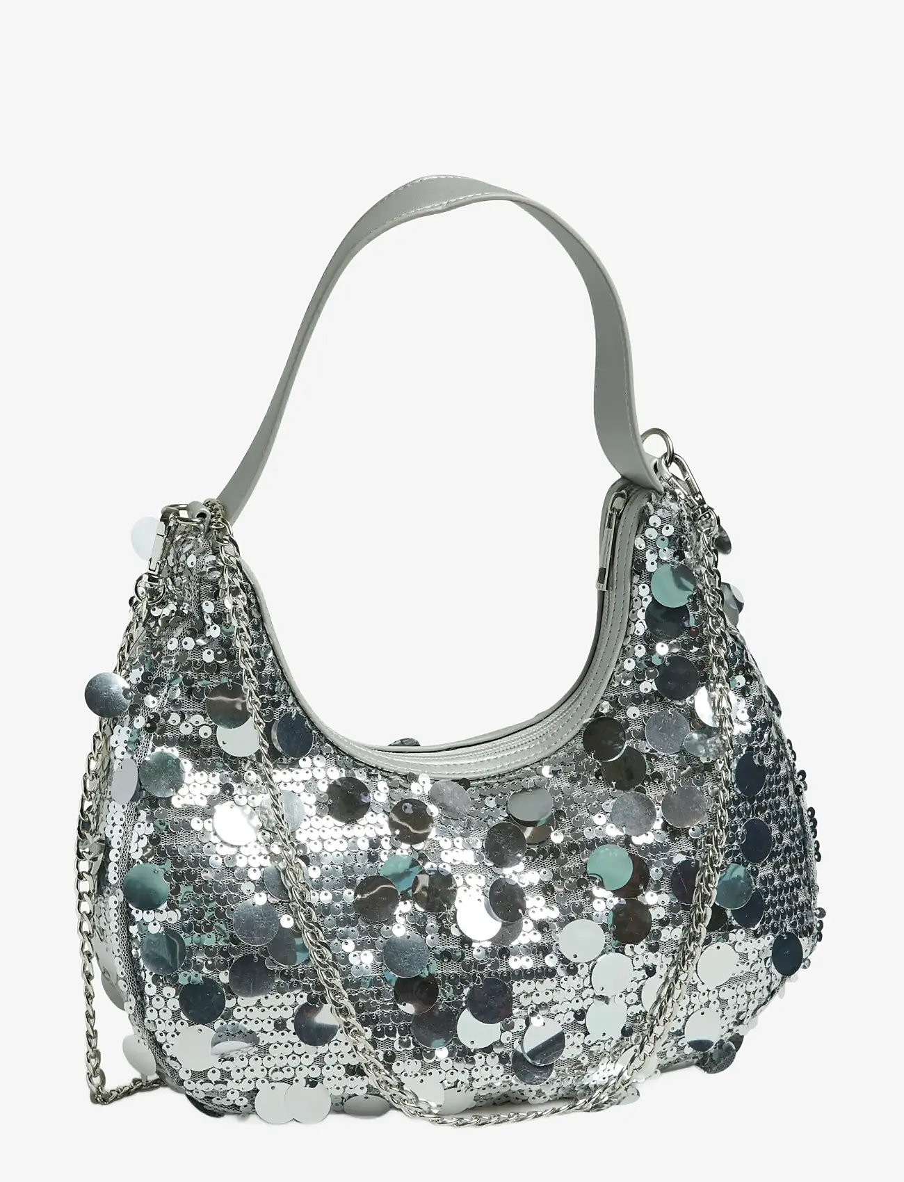 Pieces - PCMADDIE SEQUINS SHOULDER BAG - speciella tillfällen - silver colour - 0