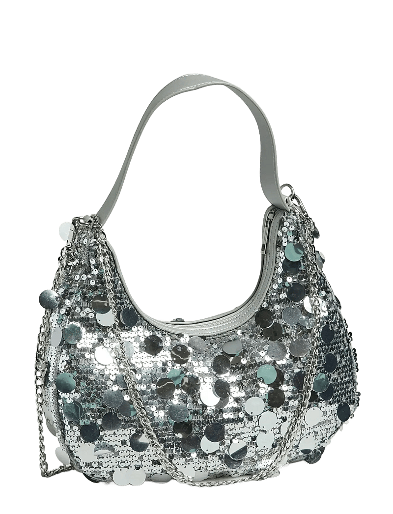 Pieces - PCMADDIE SEQUINS SHOULDER BAG - speciella tillfällen - silver colour - 0
