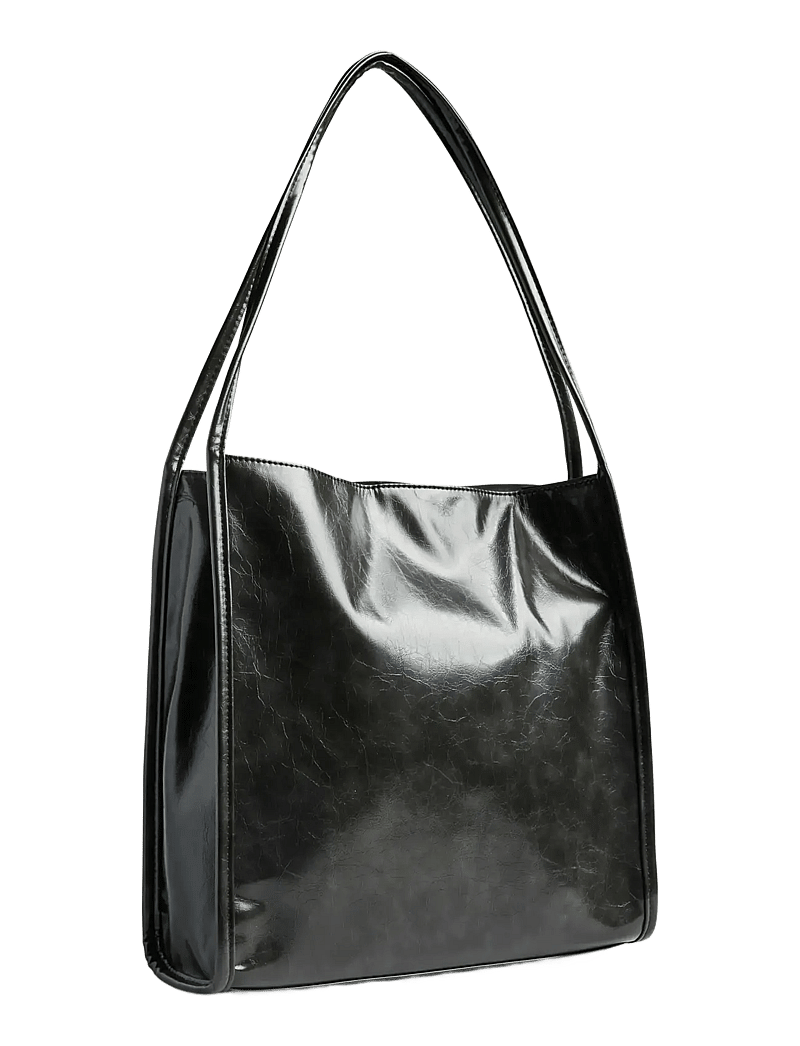 Pieces - PCMALOU PATENT SHOPPING BAG WB - shoppers - black - 1