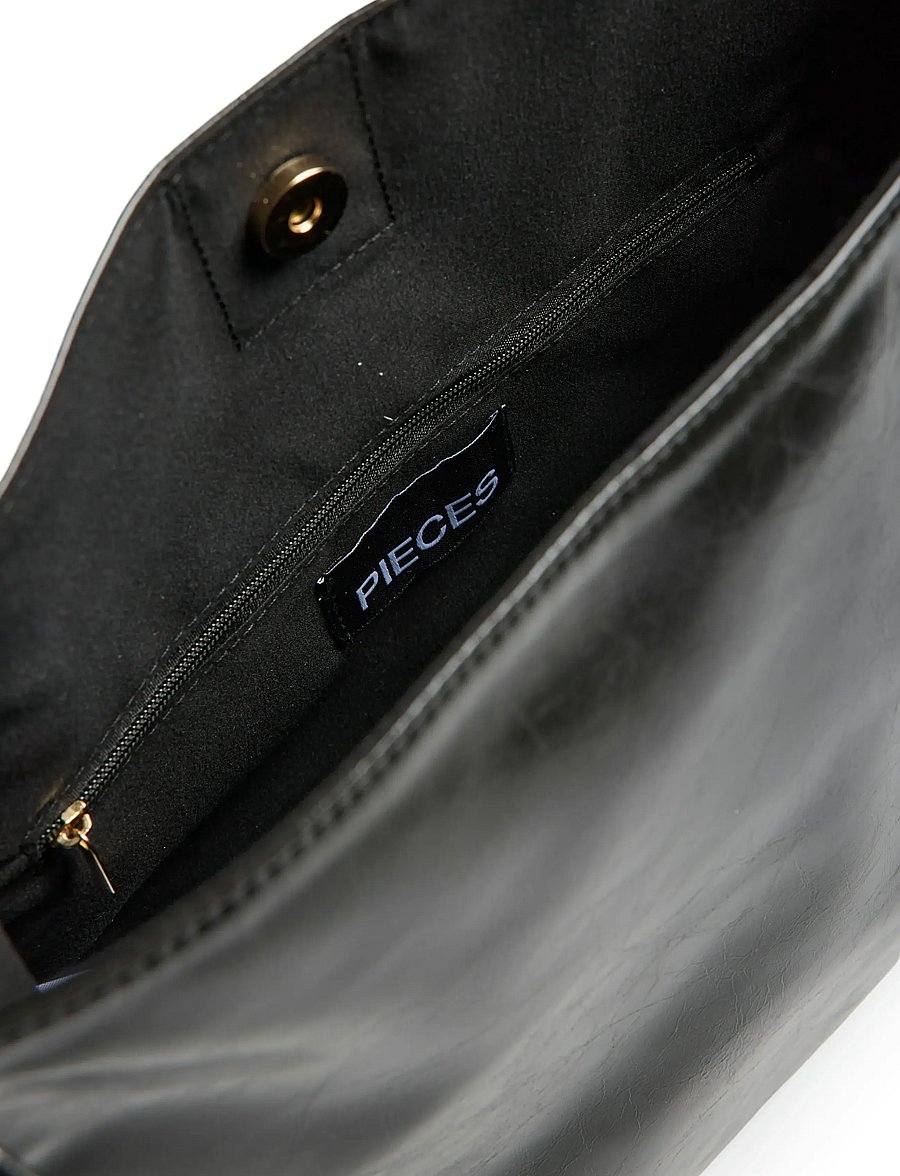 Pieces - PCMALOU PATENT SHOPPING BAG WB - shopper - black - 2