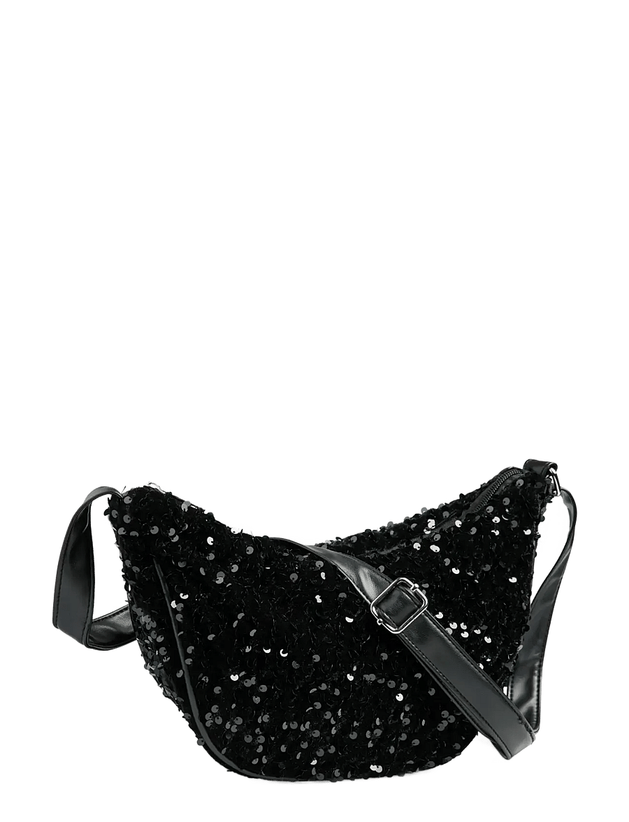 Pieces - PCKAM AMANDA SEQUINS BUMBAG BC - sacs banane - black - 0