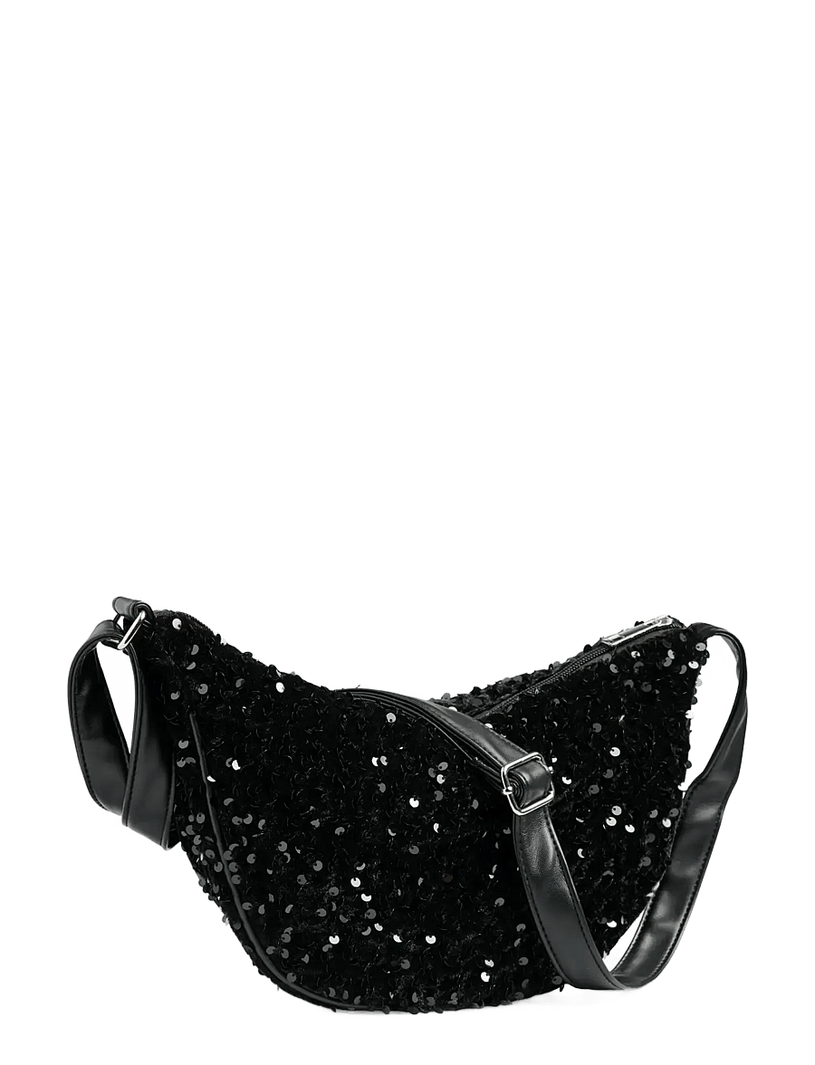 Pieces - PCKAM AMANDA SEQUINS BUMBAG BC - sacs banane - black - 1