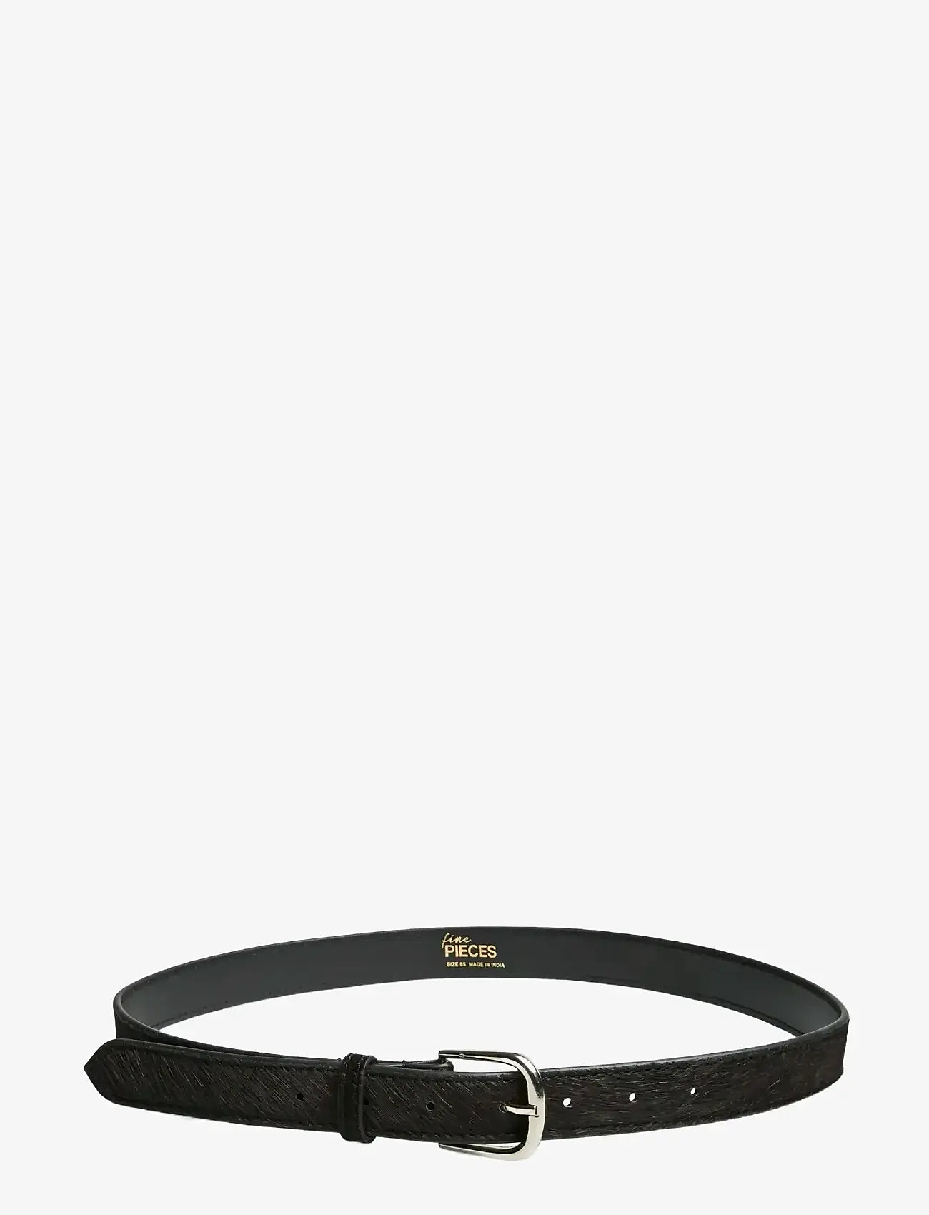 Pieces - PCJANICE LEATHER TEXTURED JEANS BELT FP - midjeskärp - black - 0