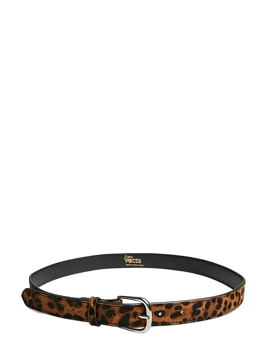 Pieces - PCJANICE LEATHER TEXTURED JEANS BELT FP - ledergürtel - black - 0
