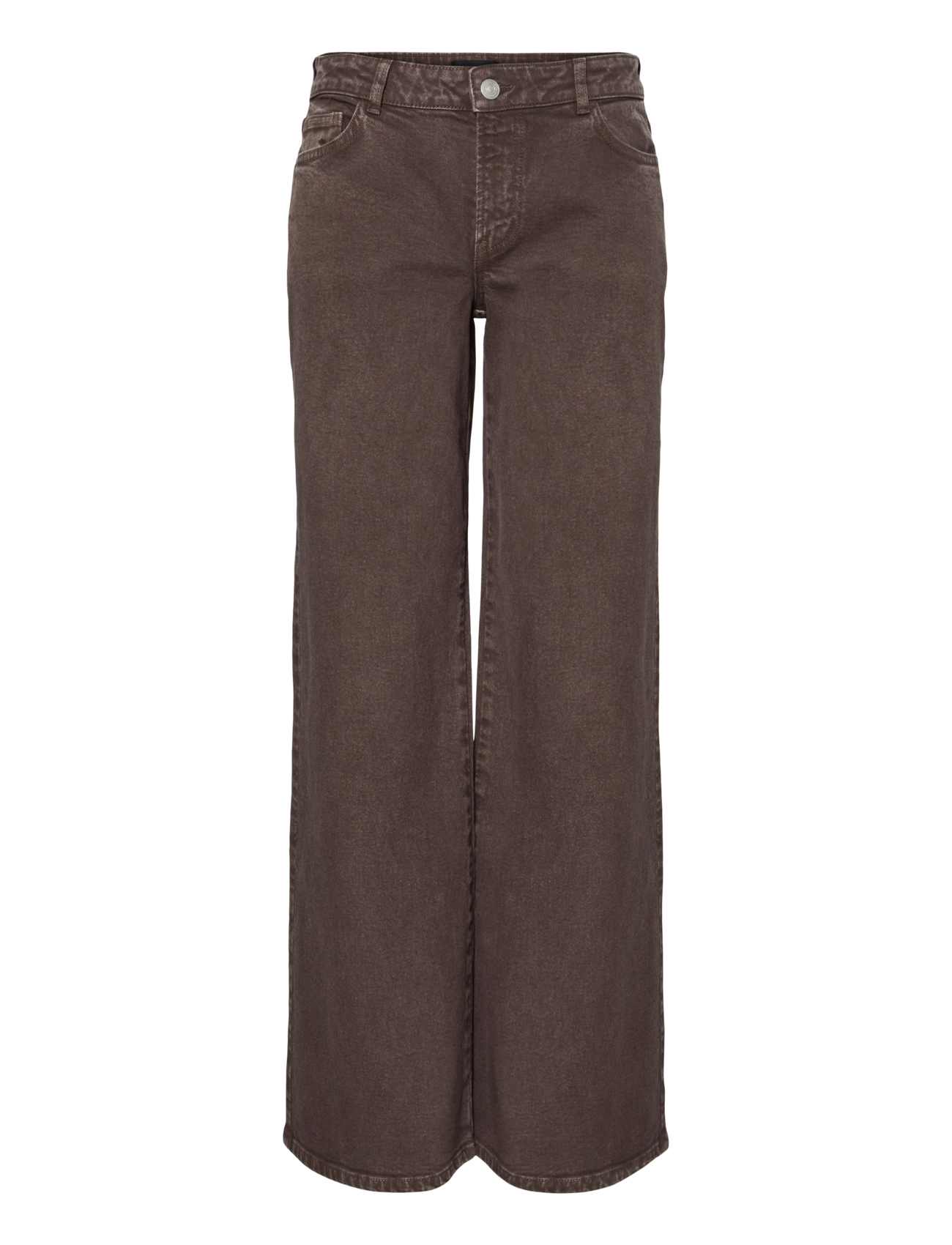 Pieces - PCSELMA LW WIDE COLORED NOOS JEANS - laia säärega teksad - hot fudge - 1
