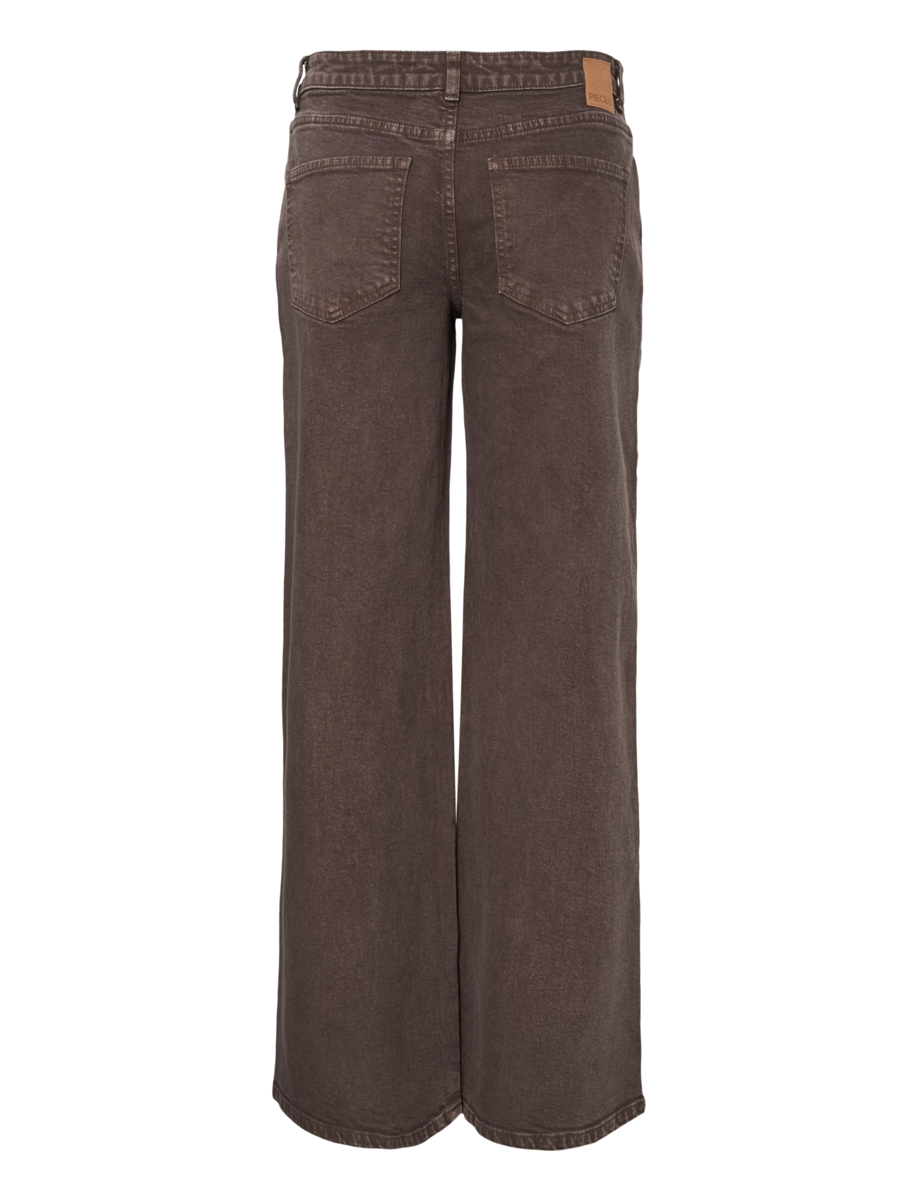 Pieces - PCSELMA LW WIDE COLORED NOOS JEANS - laia säärega teksad - hot fudge - 2