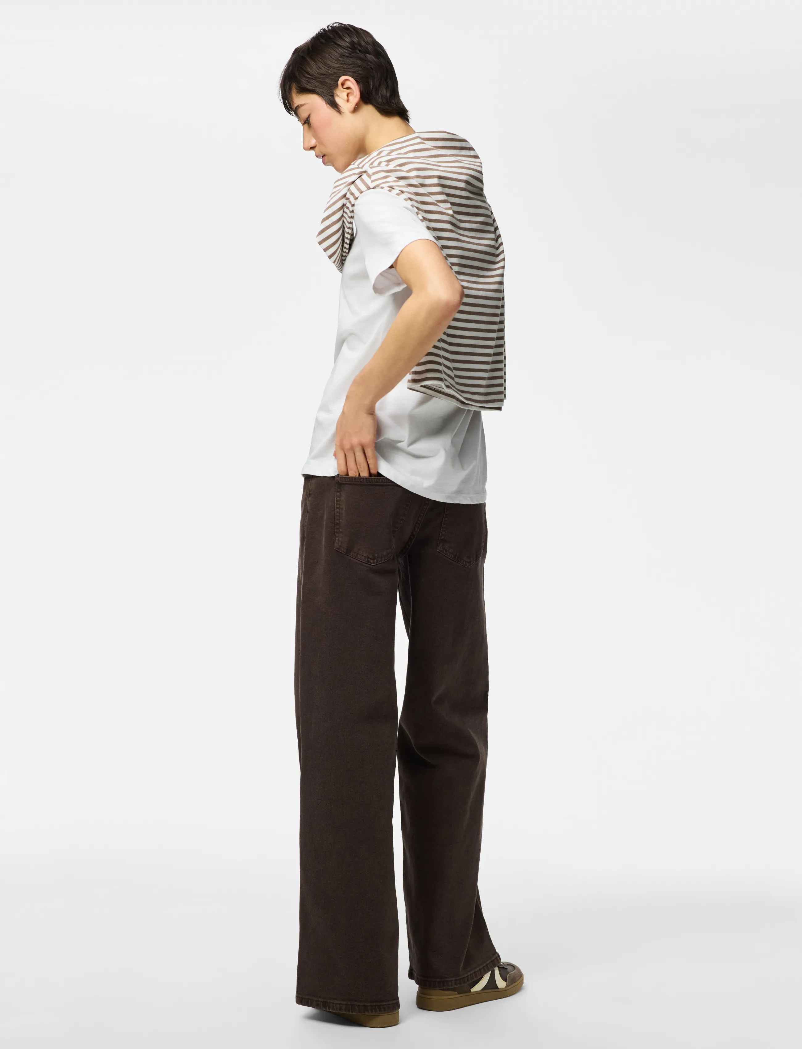 Pieces - PCSELMA LW WIDE COLORED NOOS JEANS - laia säärega teksad - hot fudge - 3