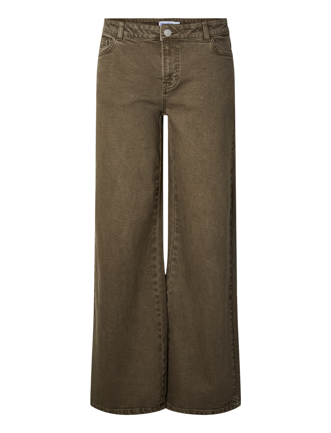 Pieces PCSELMA LW WIDE COLORED NOOS JEANS - Pieces - KALAMATA / khaki/green