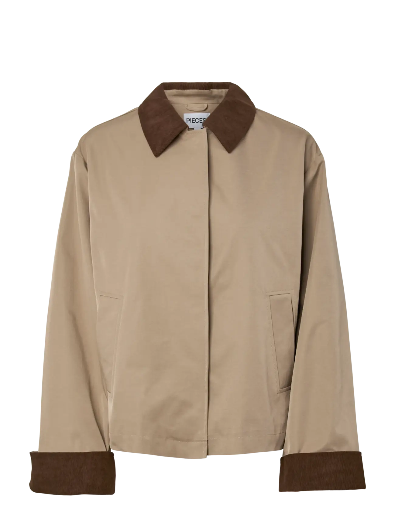 Pieces PCJORMA SHORT LIGHT JACKET NOOS BC - Utilityjackor - GREIGE / beige