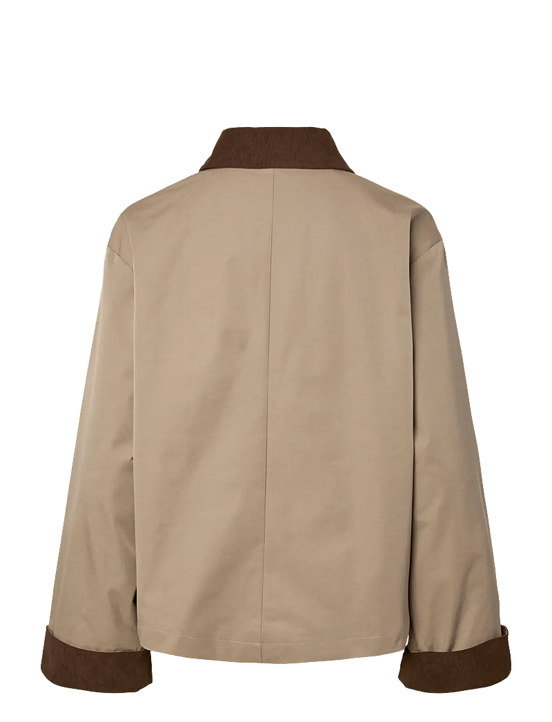 Pieces - PCJORMA SHORT LIGHT JACKET NOOS BC - frühlingsjacken - greige - 2