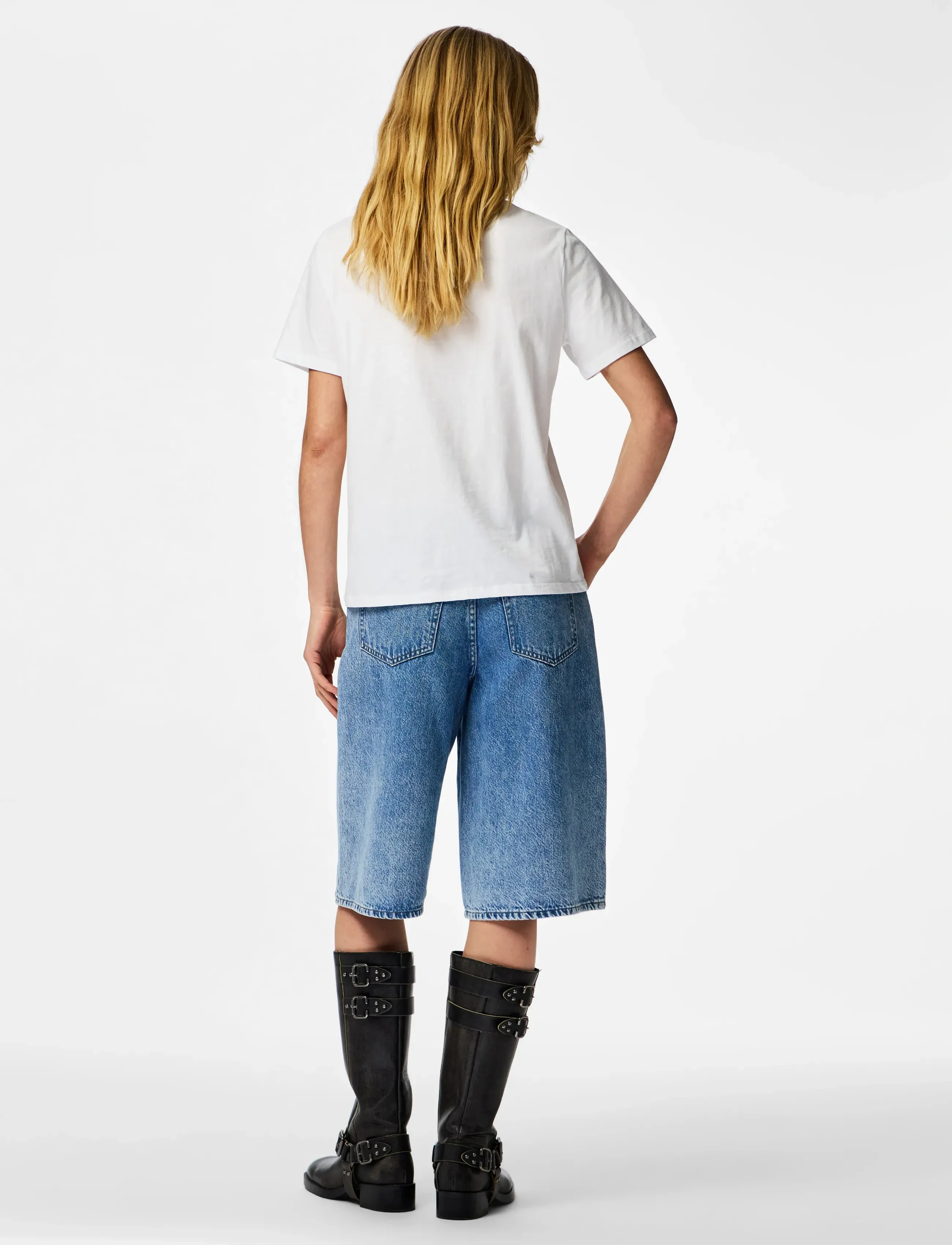 Pieces - PCSKY MW DENIM JORTS NOOS BC - jorts - medium blue denim - 3