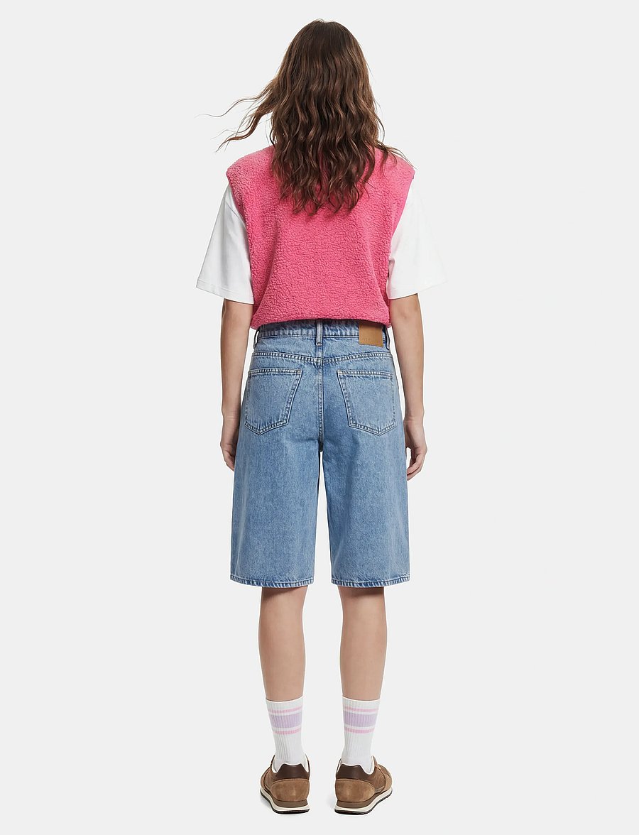 Pieces - PCSKY MW DENIM JORTS NOOS BC - jorts - medium blue denim - 4