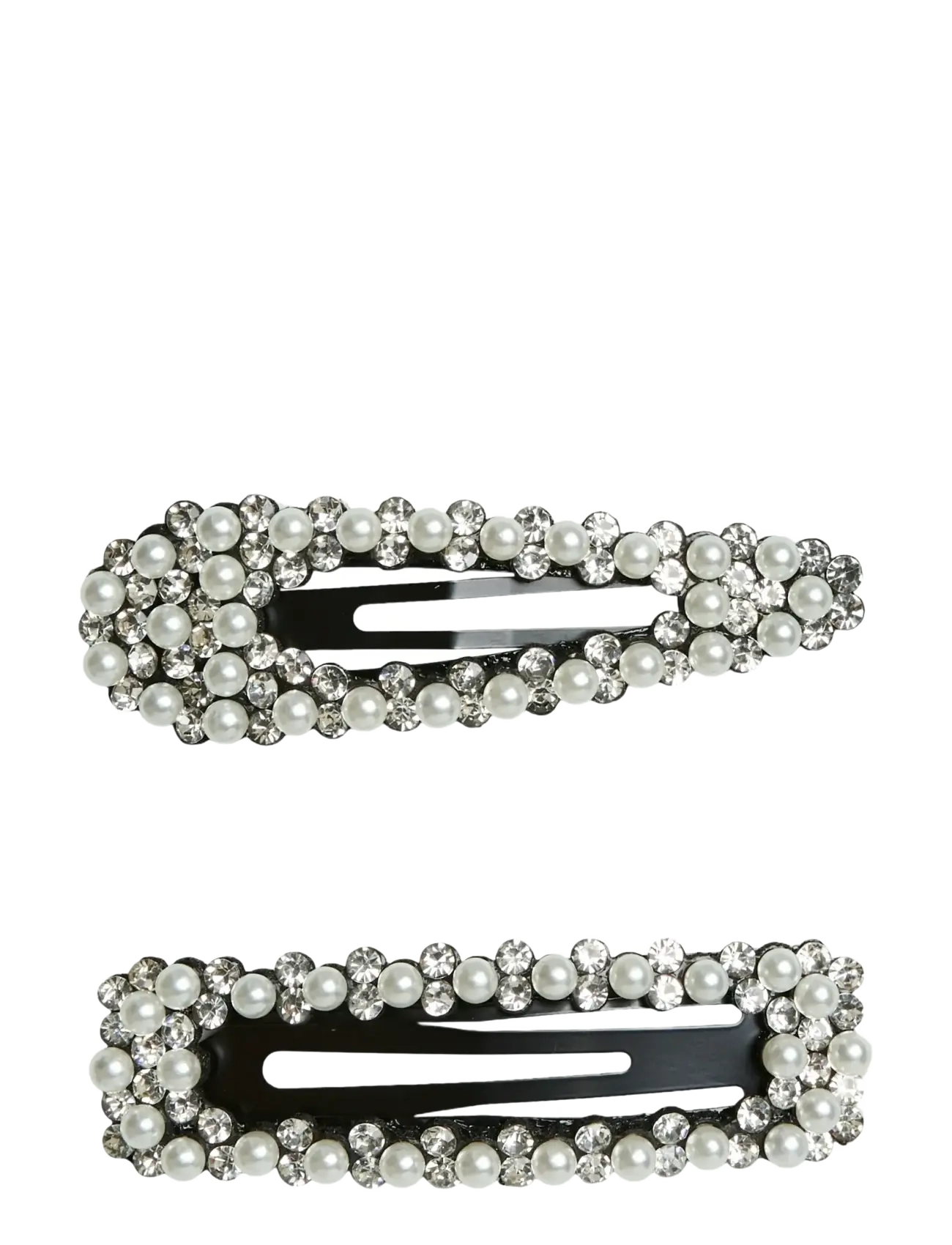 Pieces PCRILANA N HAIRCLIP 2-PACK BUNDLE - Angebote - SILVER COLOUR / black