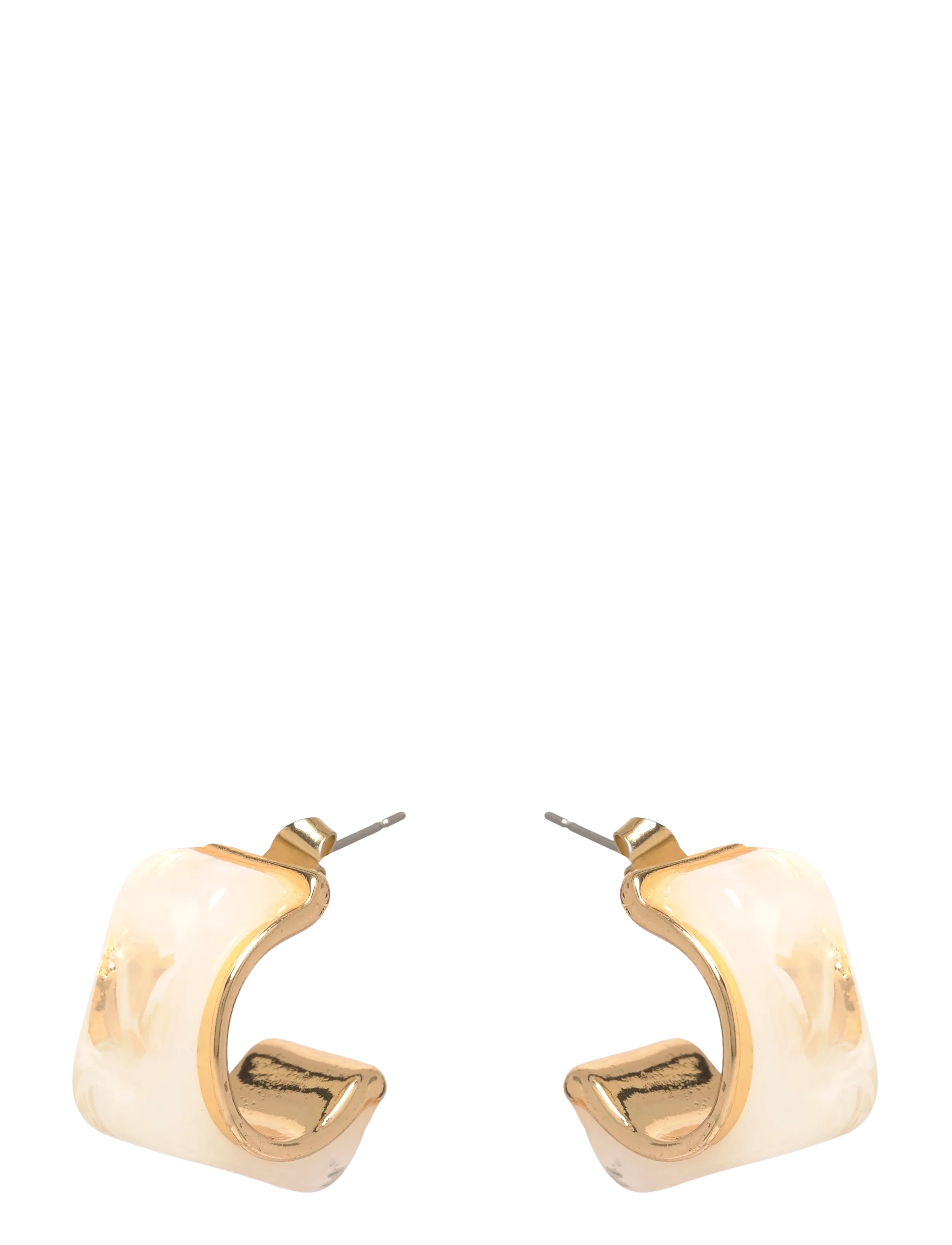 Pieces PCREILA D EARRINGS BUNDLE - Øreringe - CLOUD DANCER / gold