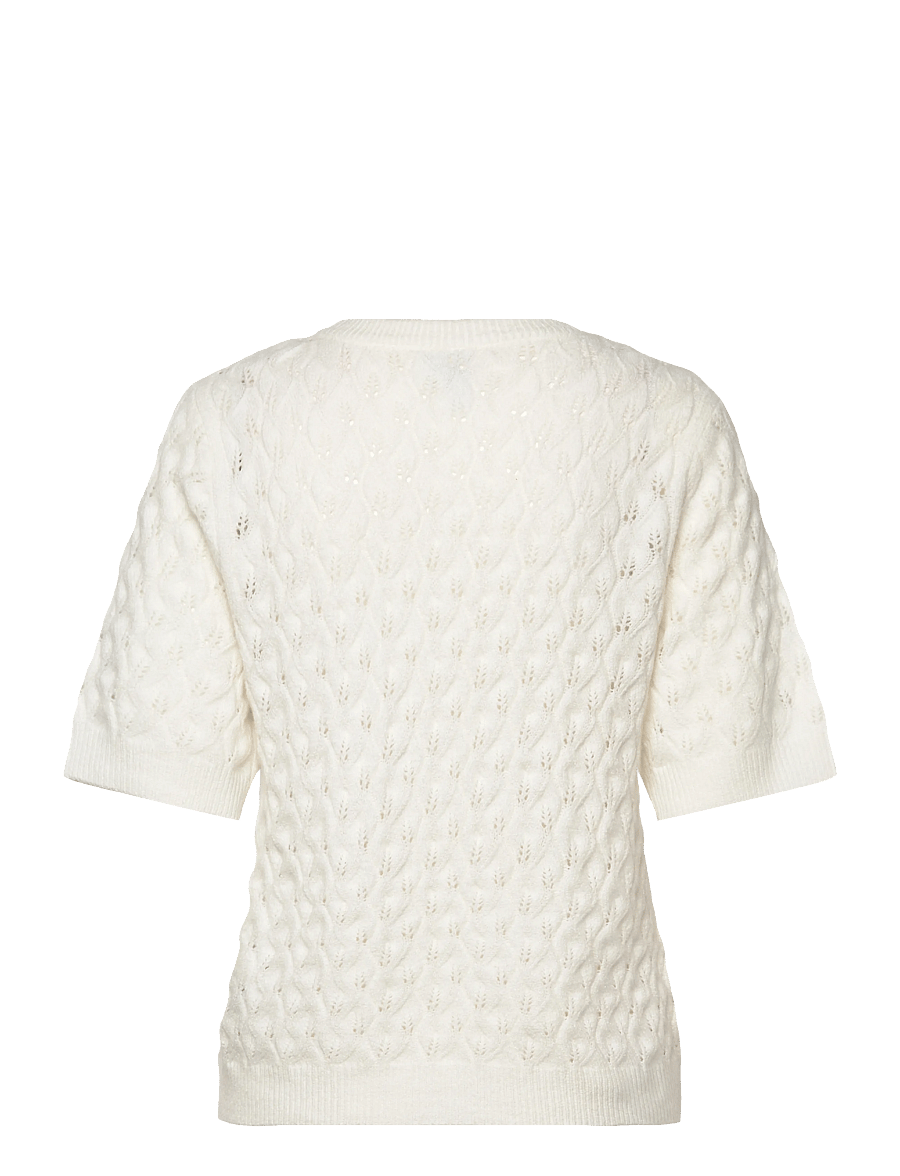 Pieces - PCLELOU SS O-NECK KNIT NOOS BC - pullover - cloud dancer - 2