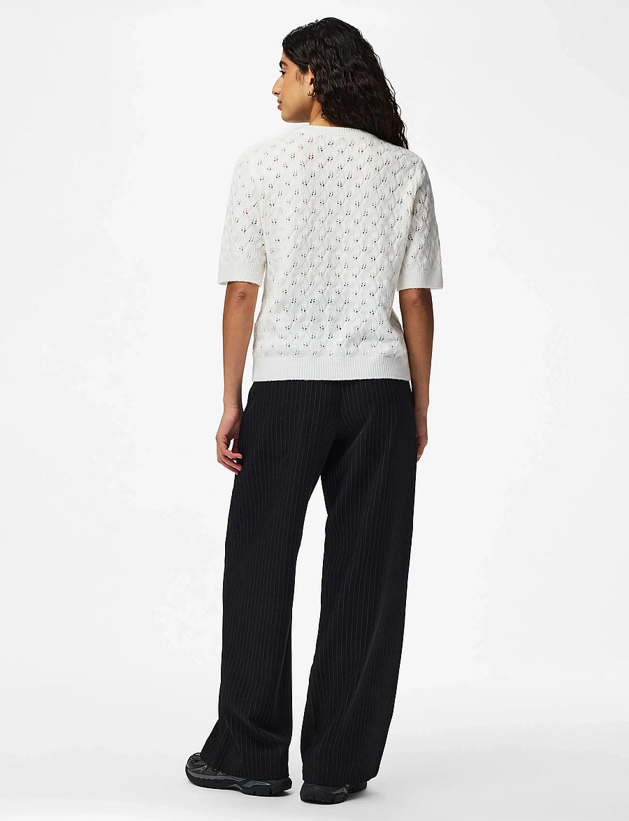 Pieces - PCLELOU SS O-NECK KNIT NOOS BC - pullover - cloud dancer - 3