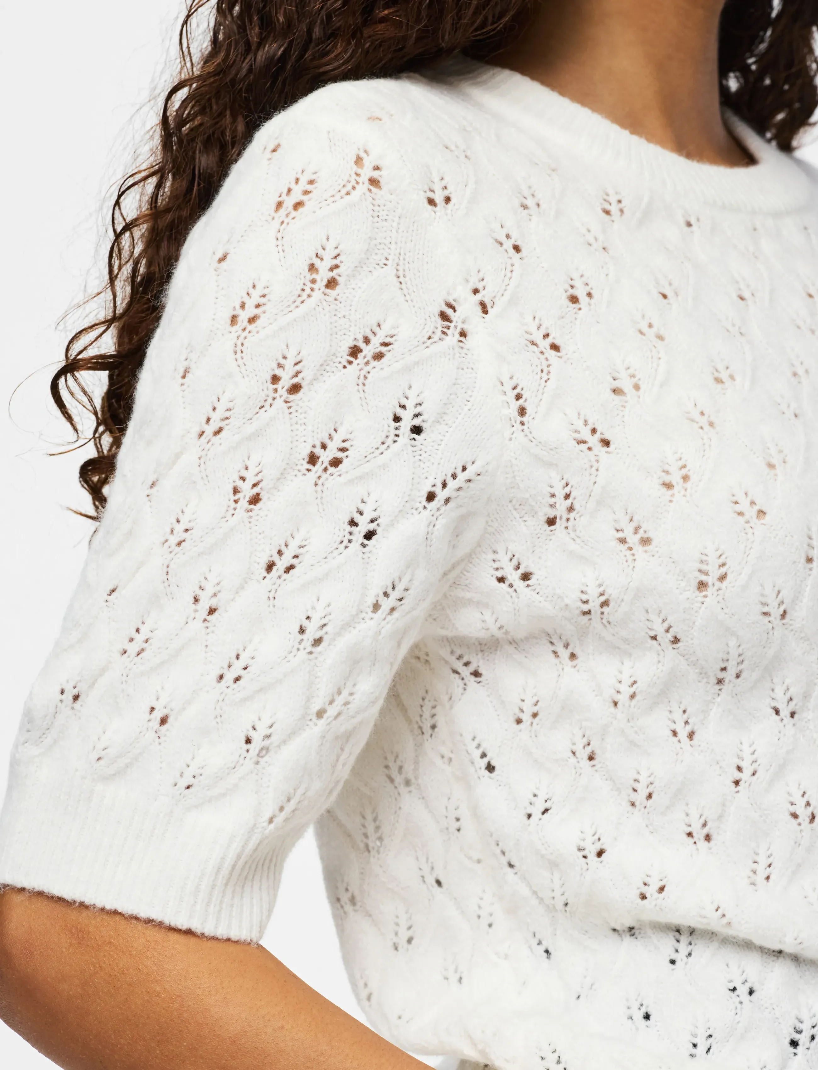 PIECES Pclelou Ss O-Neck Knit Noos Bc stickade tröjor dam – bild 5