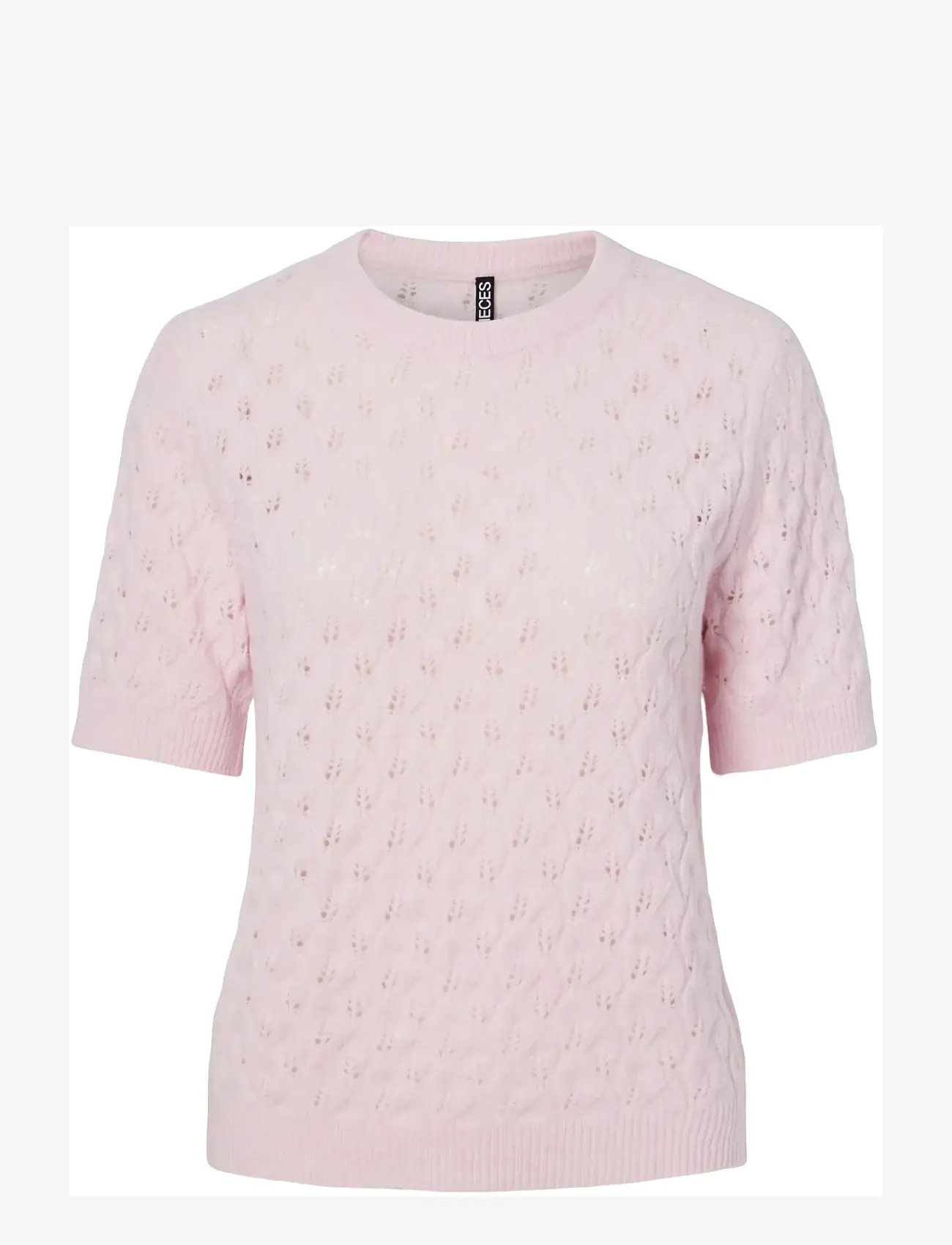 Pieces - PCLELOU SS O-NECK KNIT NOOS BC - stickade tröjor - roseate spoonbill - 1