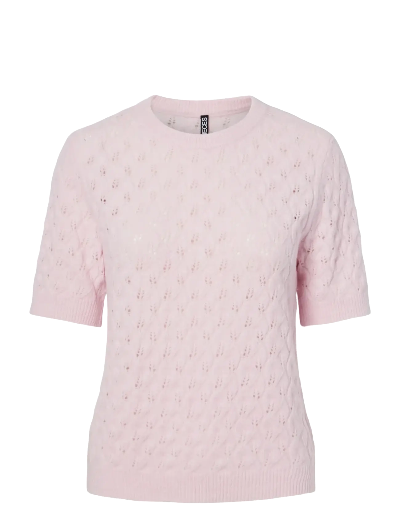 Pieces PCLELOU SS O-NECK KNIT NOOS BC - Riided - ROSEATE SPOONBILL / pink/rose