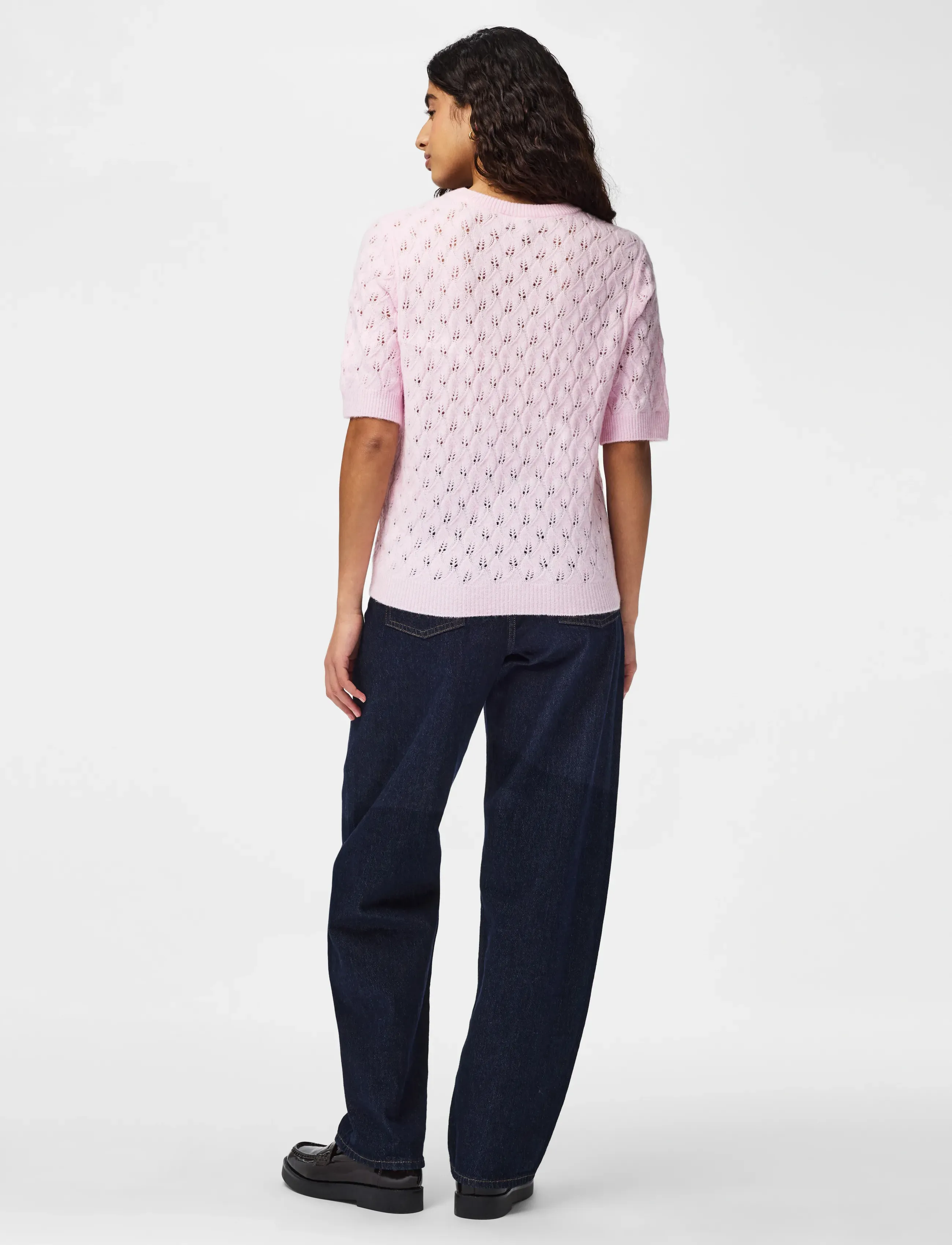Pieces - PCLELOU SS O-NECK KNIT NOOS BC - pullover - roseate spoonbill - 3