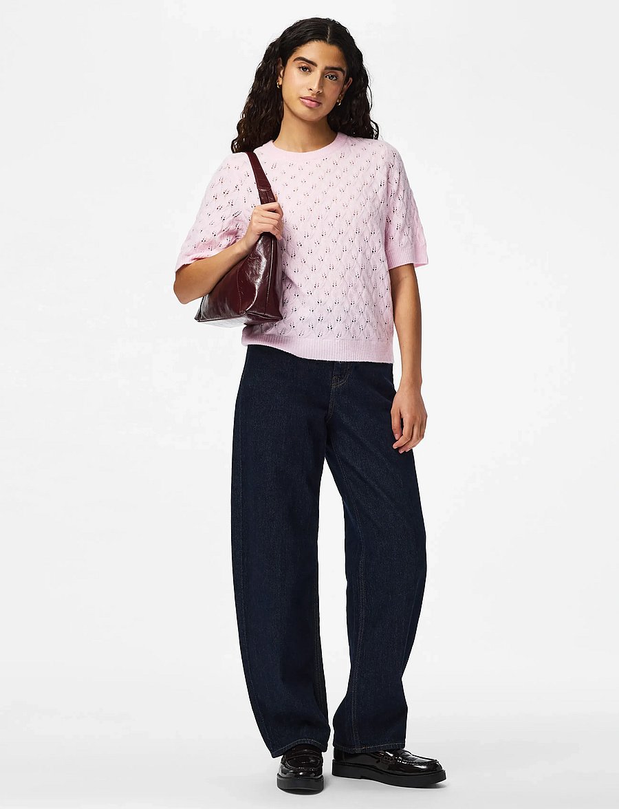 Pieces - PCLELOU SS O-NECK KNIT NOOS BC - gebreide truien - roseate spoonbill - 4