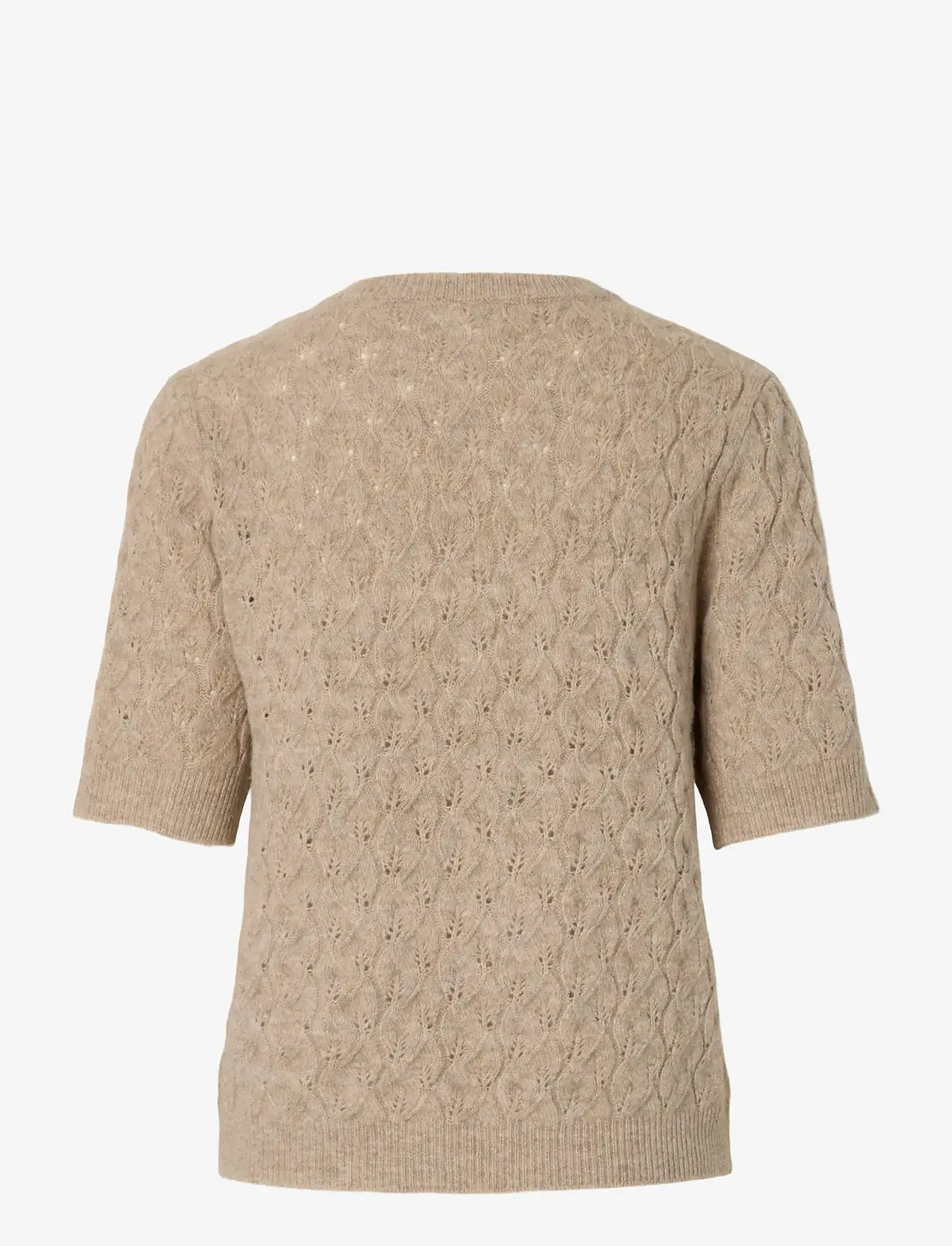 Pieces - PCLELOU SS O-NECK KNIT NOOS BC - striktrøjer - taupe gray - 2