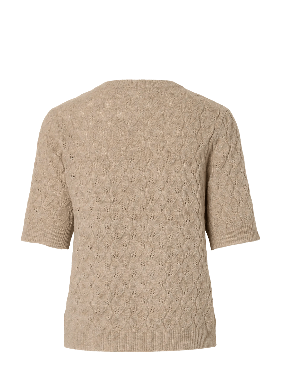 Pieces - PCLELOU SS O-NECK KNIT NOOS BC - pullover - taupe gray - 2