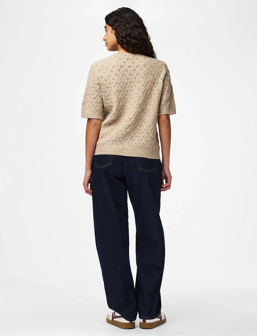 Pieces - PCLELOU SS O-NECK KNIT NOOS BC - pullover - taupe gray - 3