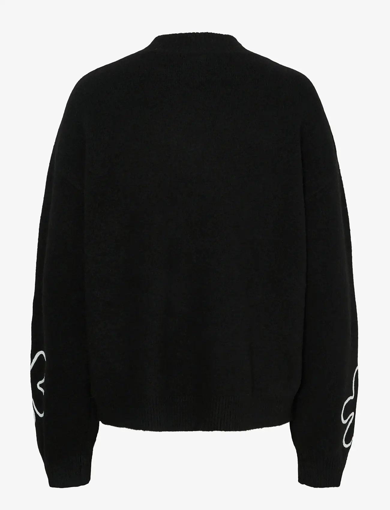 Pieces - PCROSA LS HIGH NECK KNIT BC - stickade tröjor - black - 2