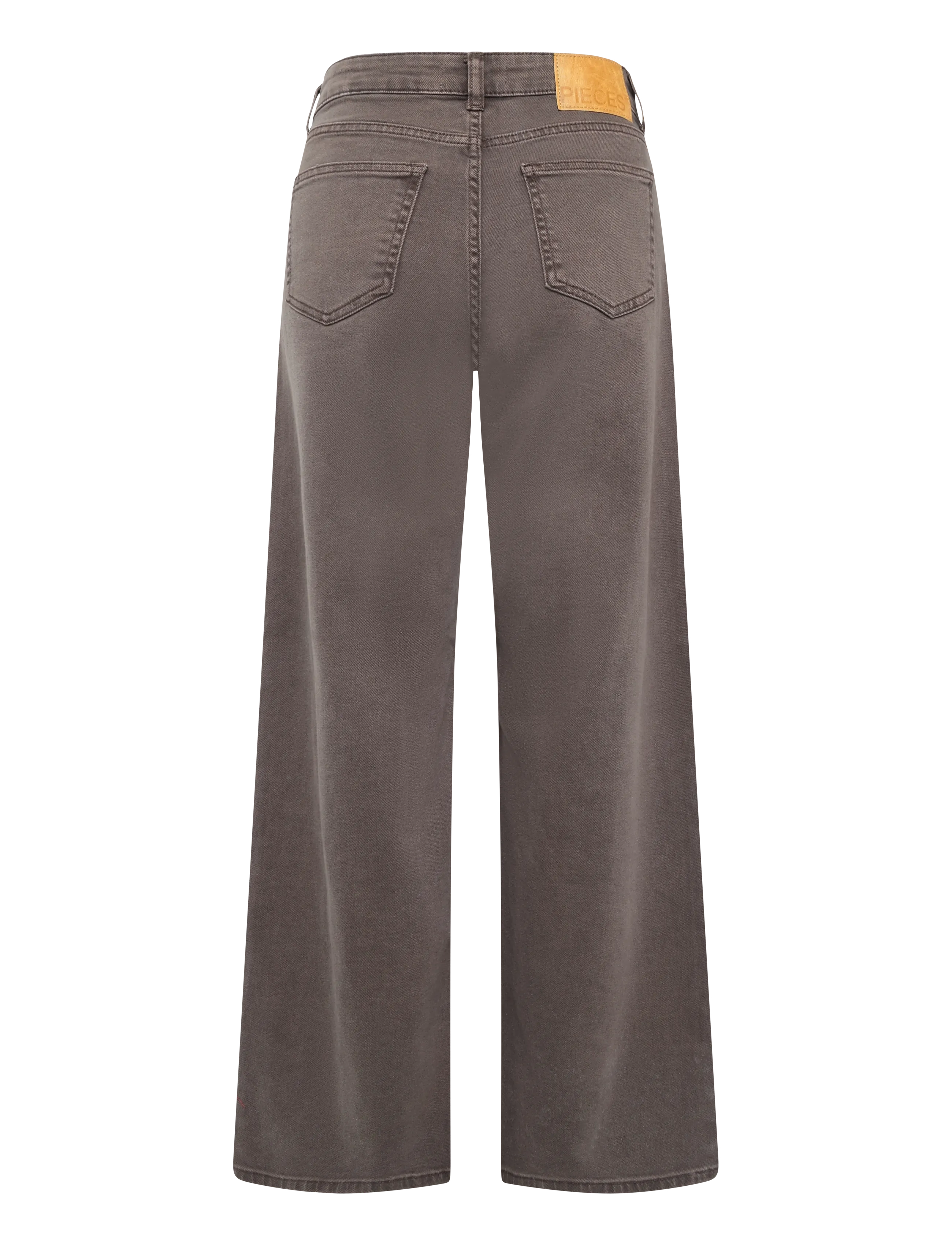 Pieces - PCSILKE MW WIDE COLORED JEANS NOOS BC - hosen mit weitem bein - hot fudge - 2