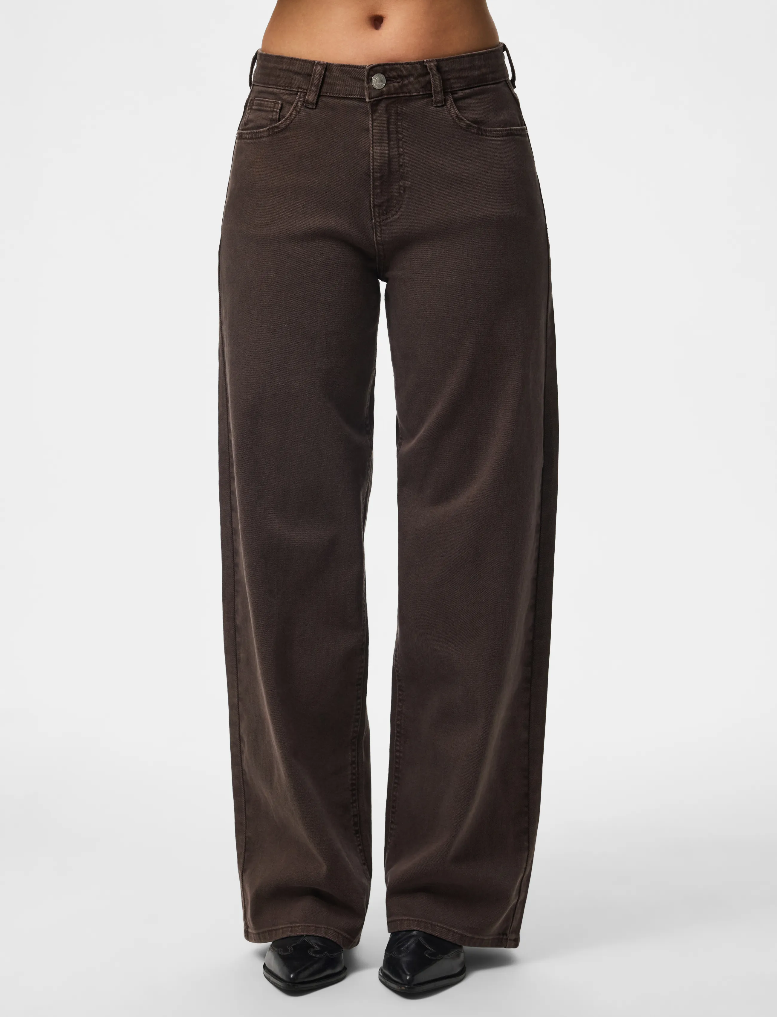 PIECES Pcsilke Mw Wide Colored Jeans Noos Bc dam – bild 5