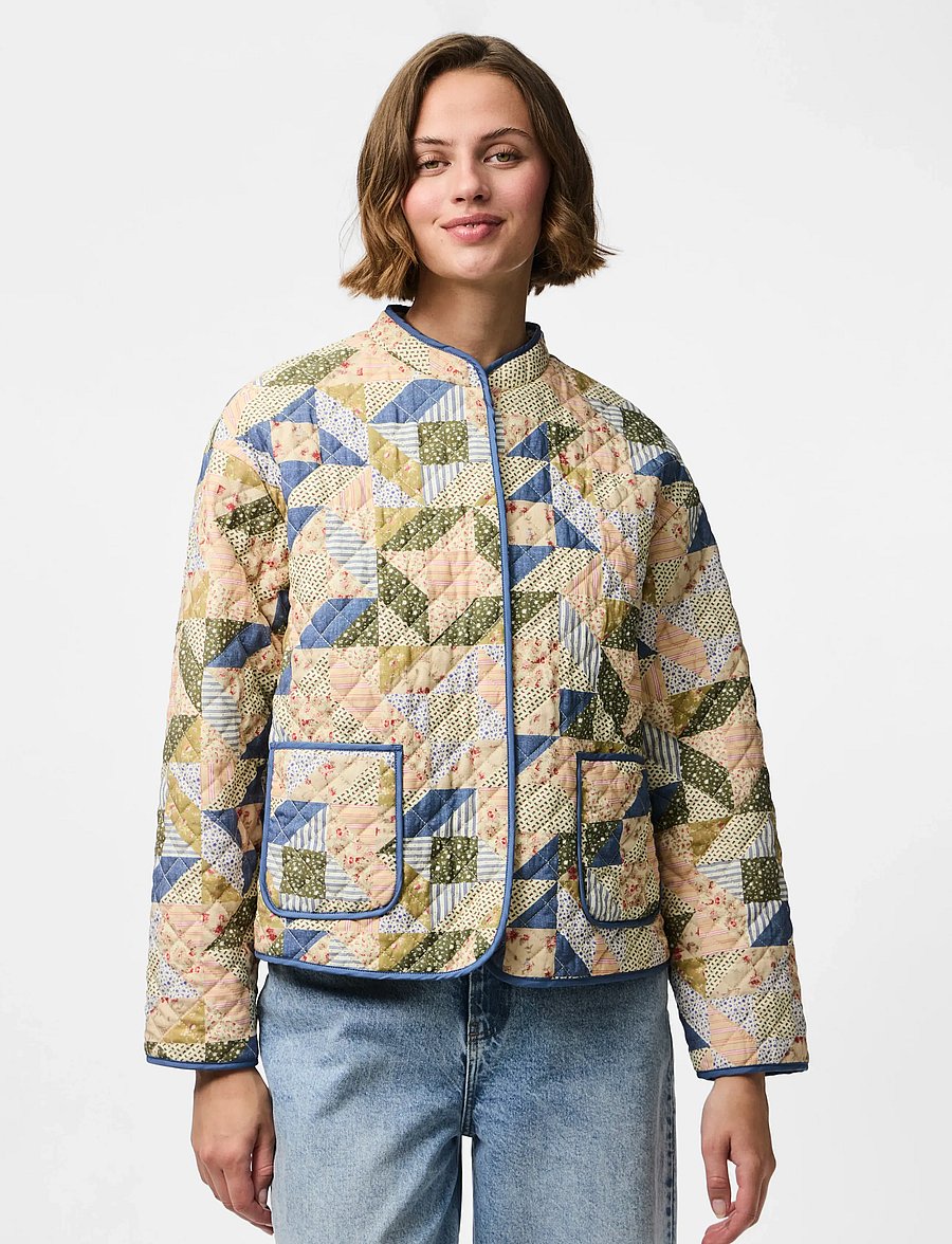 Pieces - PCRIKKE QUILTED JACKET NOOS - frühlingsjacken - birch - 0