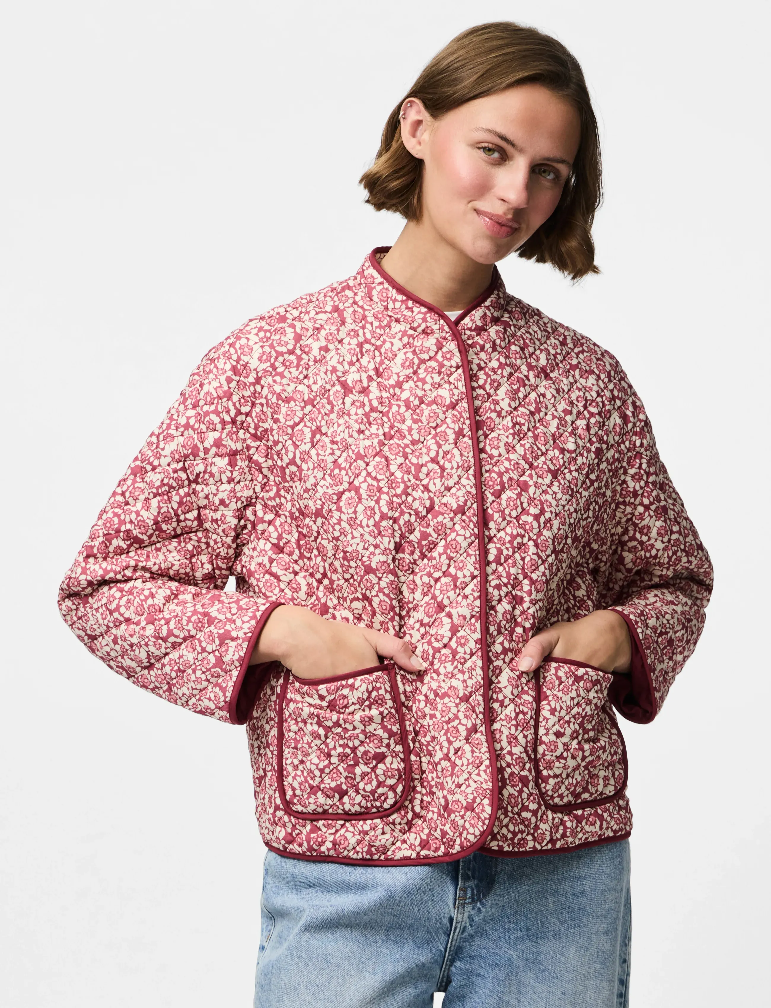 Pieces PCRIKKE QUILTED JACKET NOOS - Steppjacken - SLATE ROSE / pink/rose