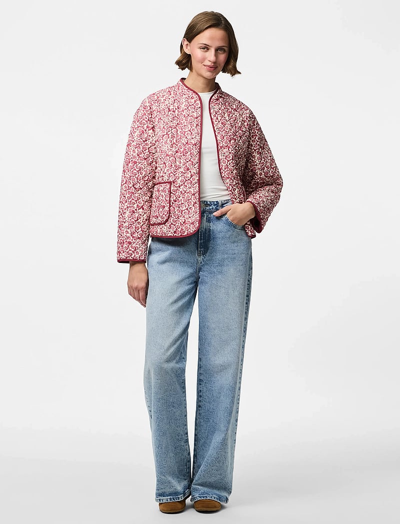 Pieces - PCRIKKE QUILTED JACKET NOOS - frühlingsjacken - slate rose - 4