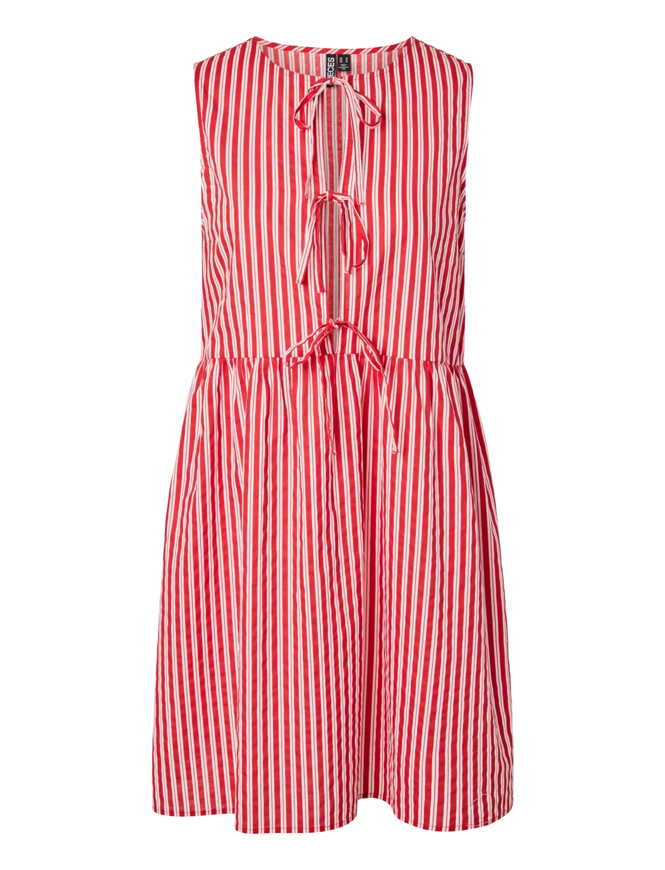 Pieces PCJOLLY SL TIE SHORT DRESS WVN NOOS BC - Klänningar - ADRENALINE RUSH / multi